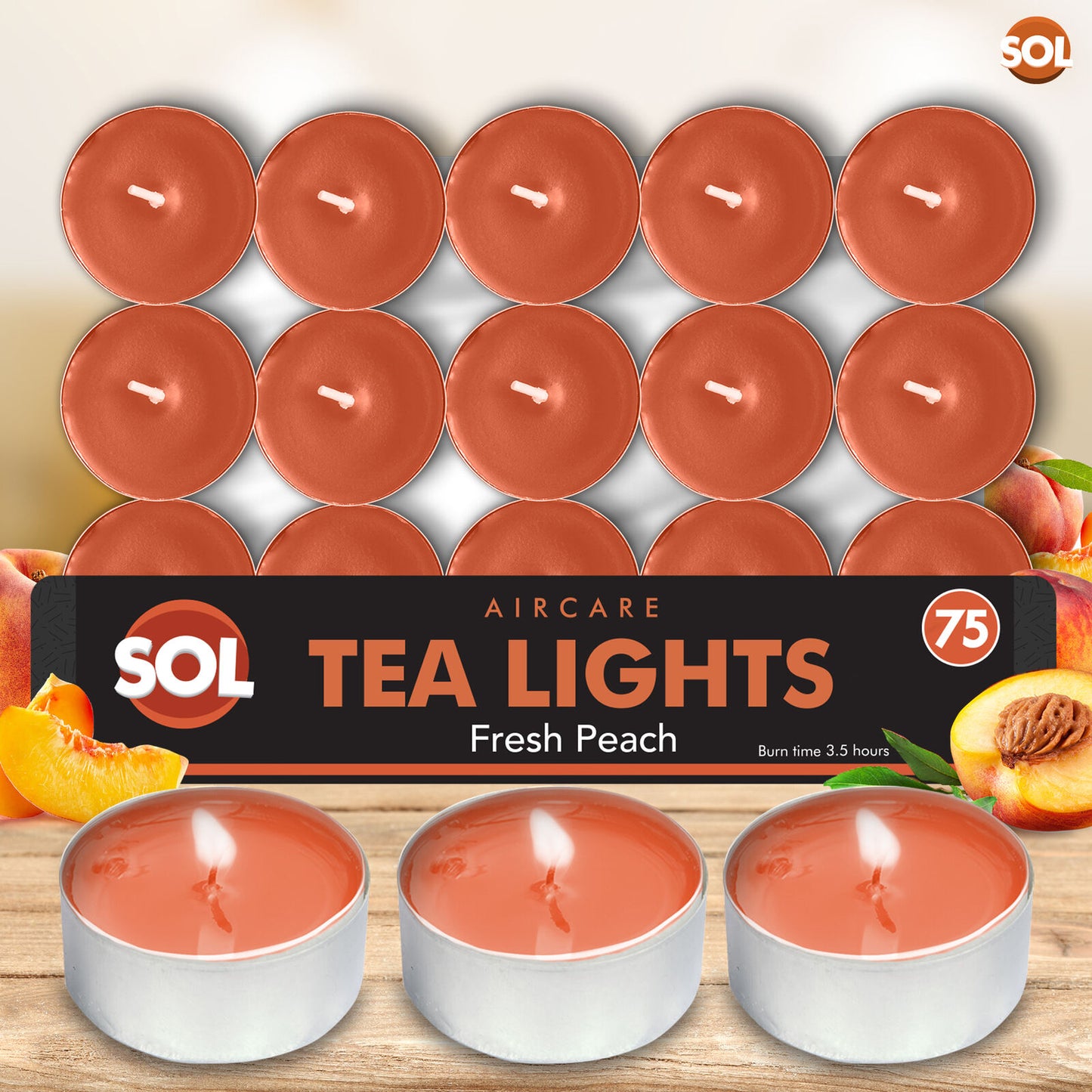 Scented Tea Light Candles | 4 Hour Burn Fragrance | 75 Pack