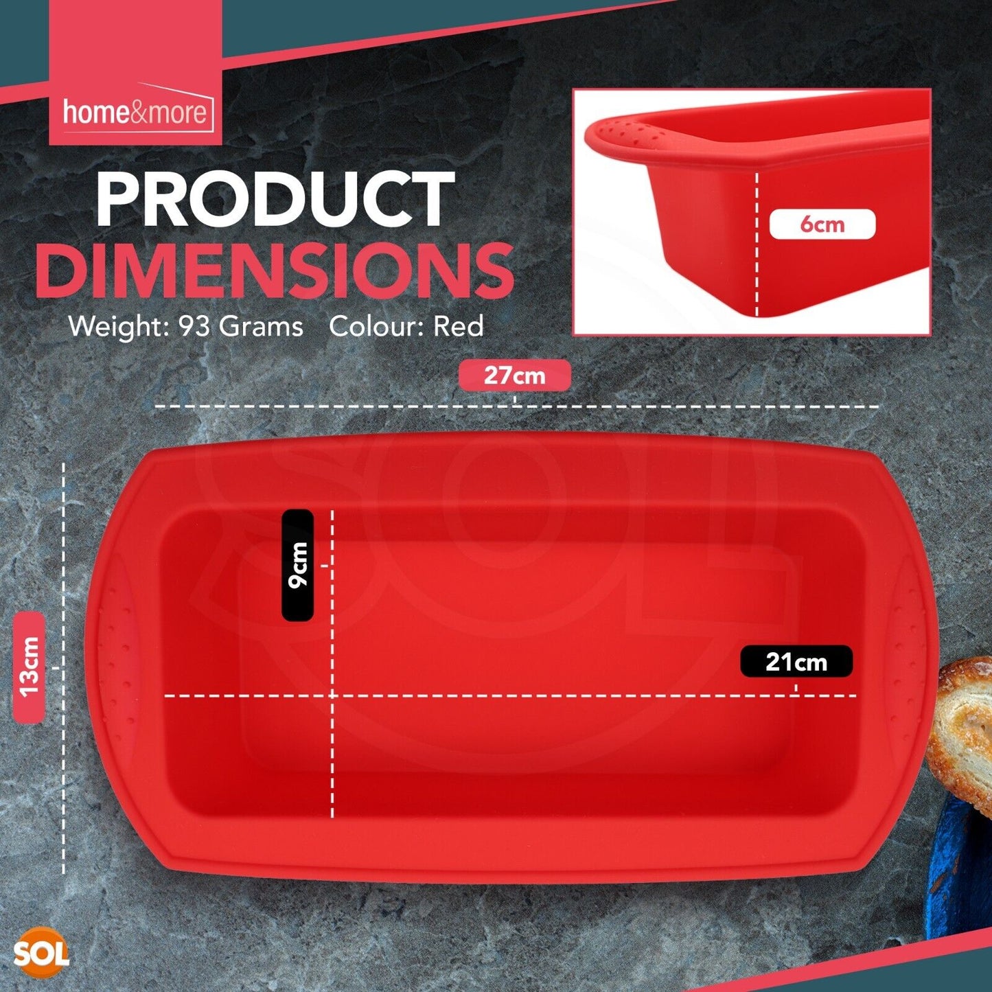 Silicone Loaf Tin Non Stick Bread Cake Mould | 2lb