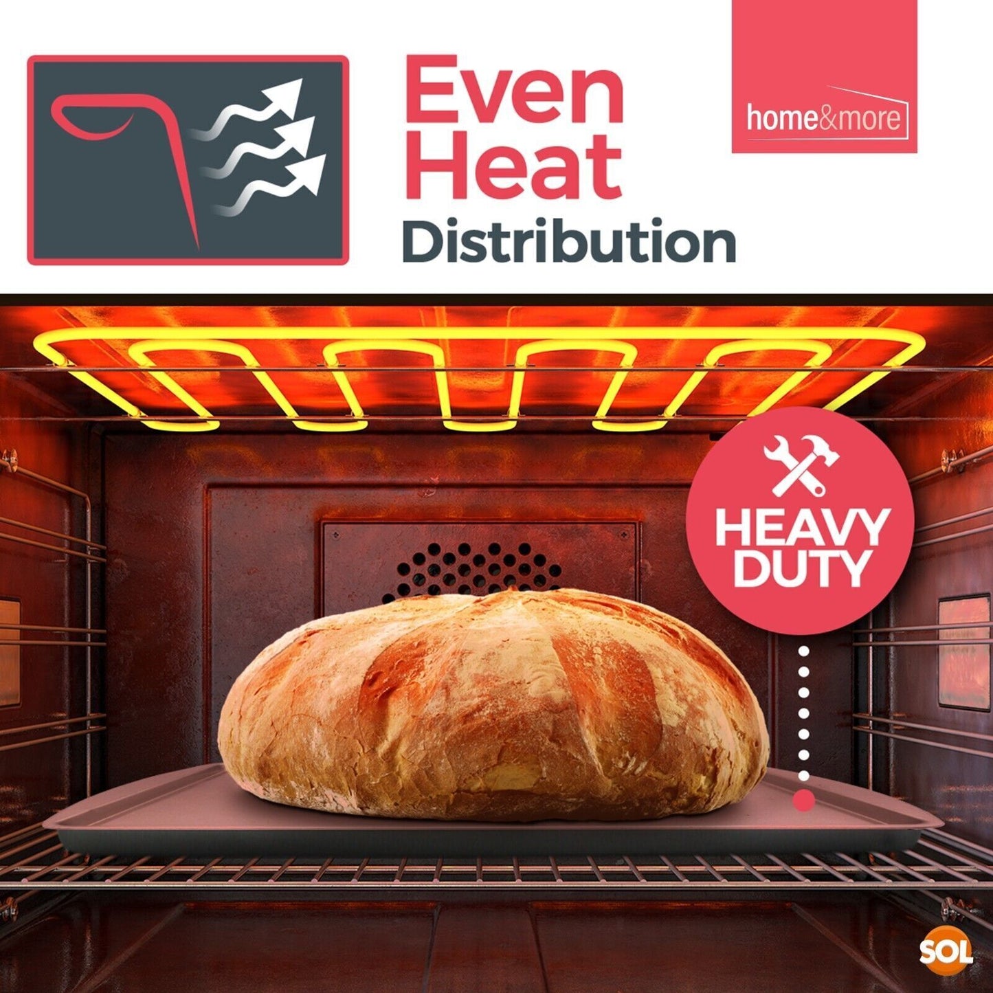 Oven Tray Set 38 x 25cm | Roasting Pan Baking Steel Sheet | 4 Pack