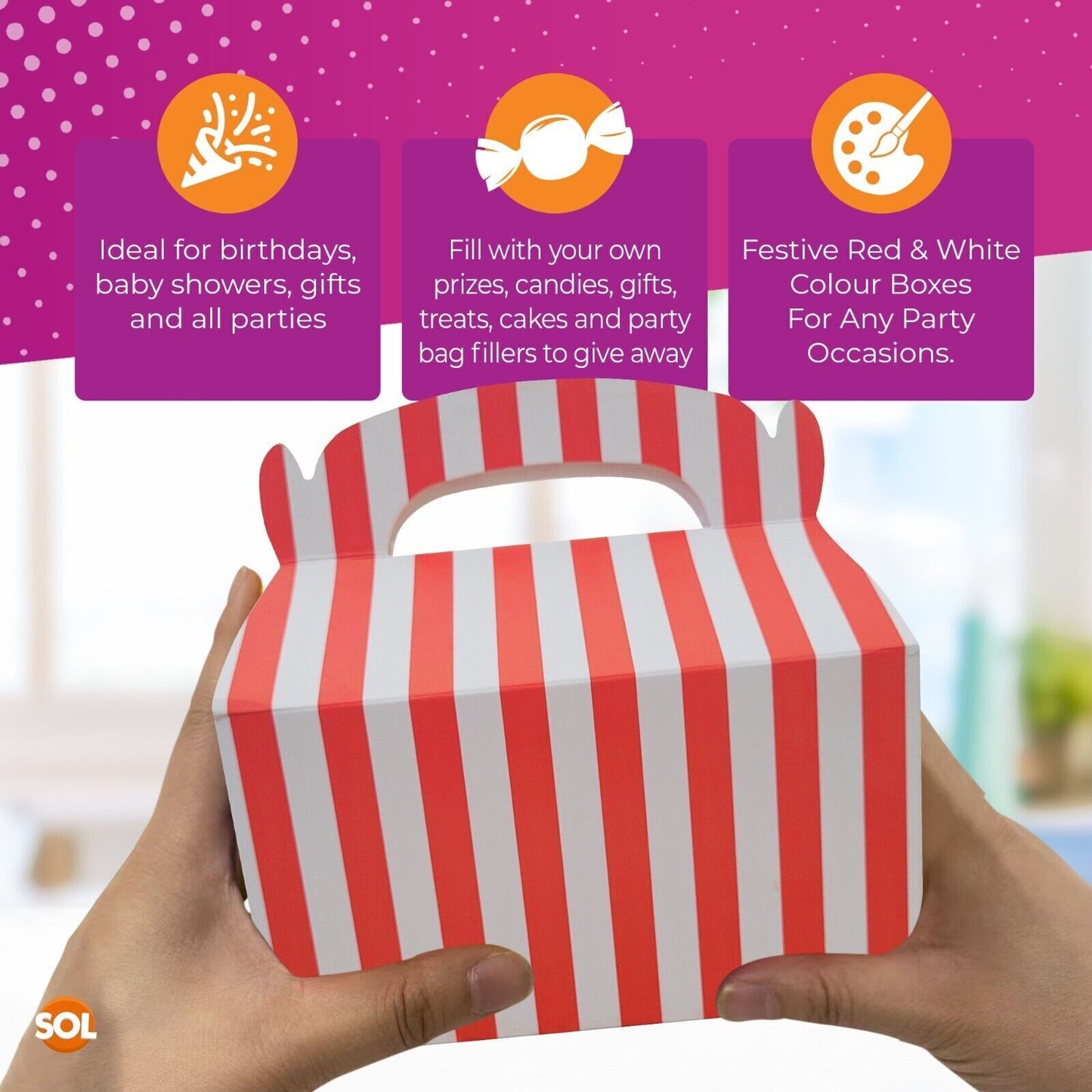 Rainbow Party Boxes | Large Kids Food Lunch Meal | Birthday Loot Gift Bag 20 Pack