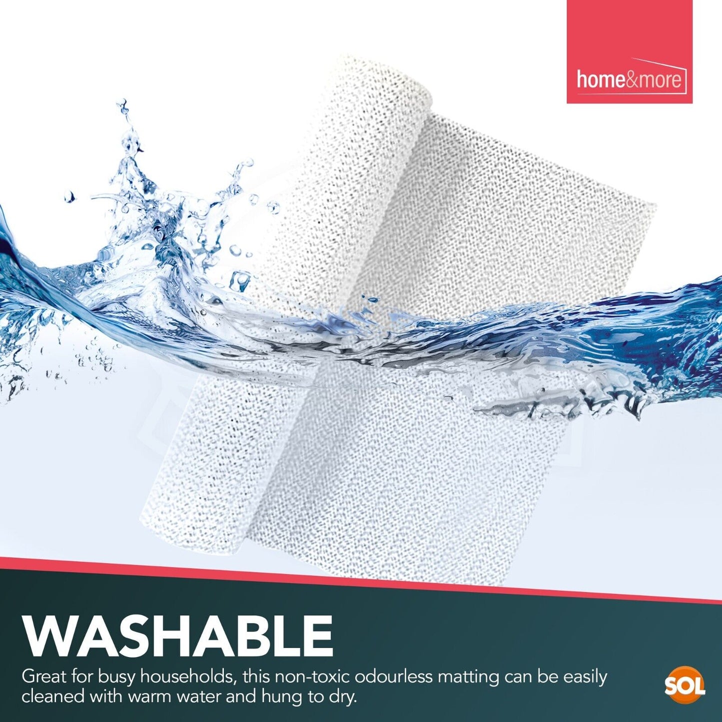 White Anti Slip Mat Roll Grip Multi Purpose Rugs