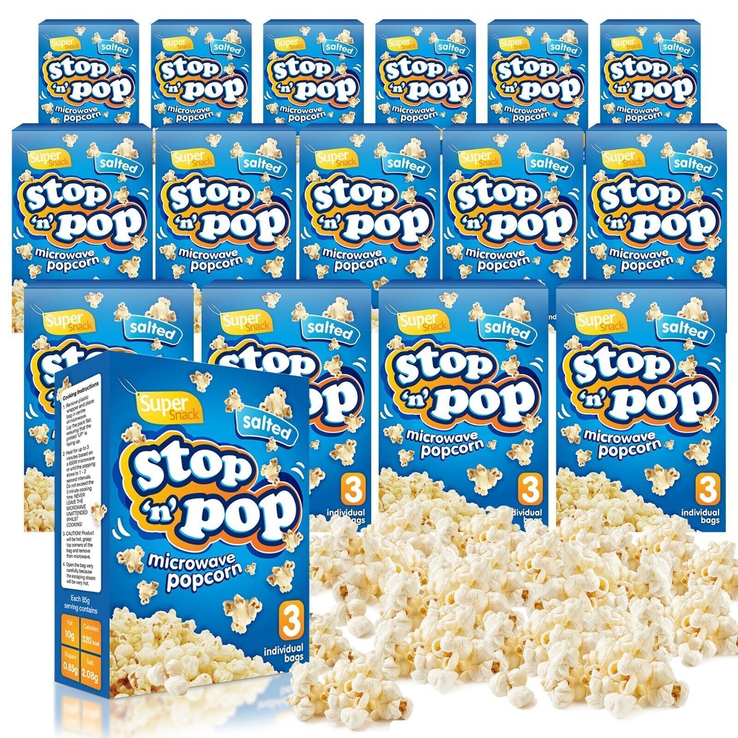 48 x85g Microwave Popcorn Sweet Salted Butter Flavour Movie Cinema Theatre Party