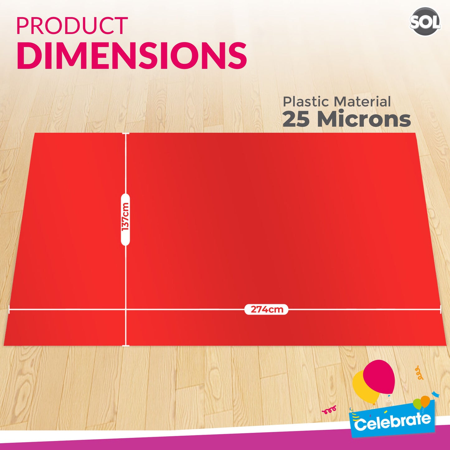 Plastic Table Cloth Covers Rectangular | Party Tableware | 2 Pack