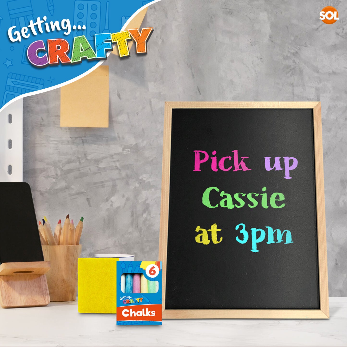 A4 Children's Chalkboard | Wooden Blackboard & Eraser