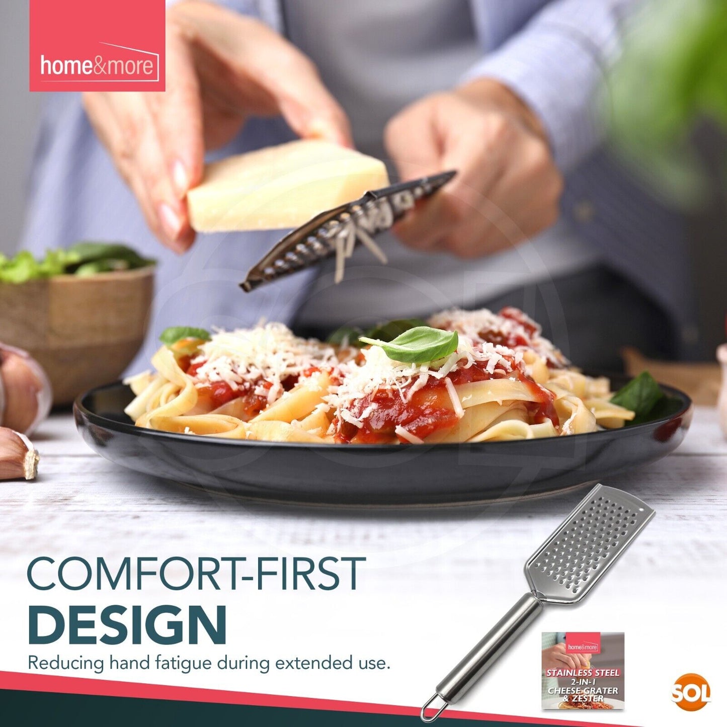 Hand Held Cheese Grater Stainless Steel Zester Slicer