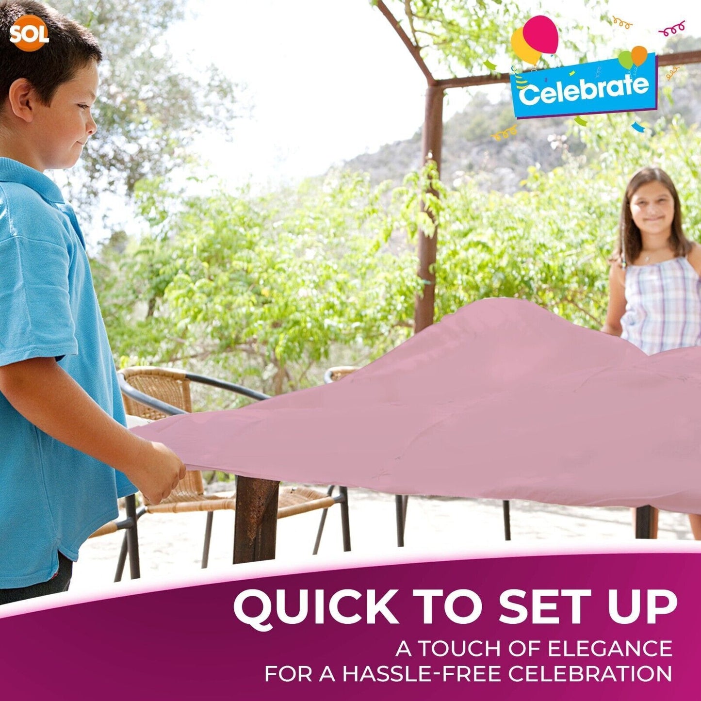 Plastic Table Covers Round 1.4M | Disposable Wipe Clean Party Cloth | 3 Pack