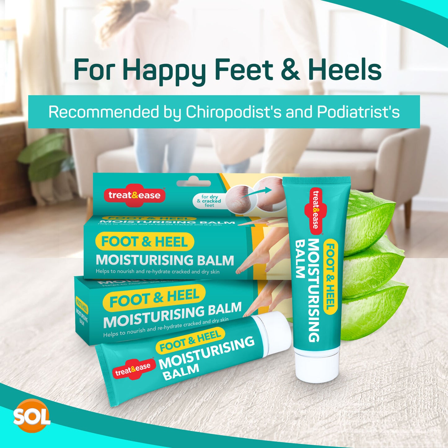 Foot Heel Balm Dry Cracked Skin Repair Cream Soothing | 2 Pack