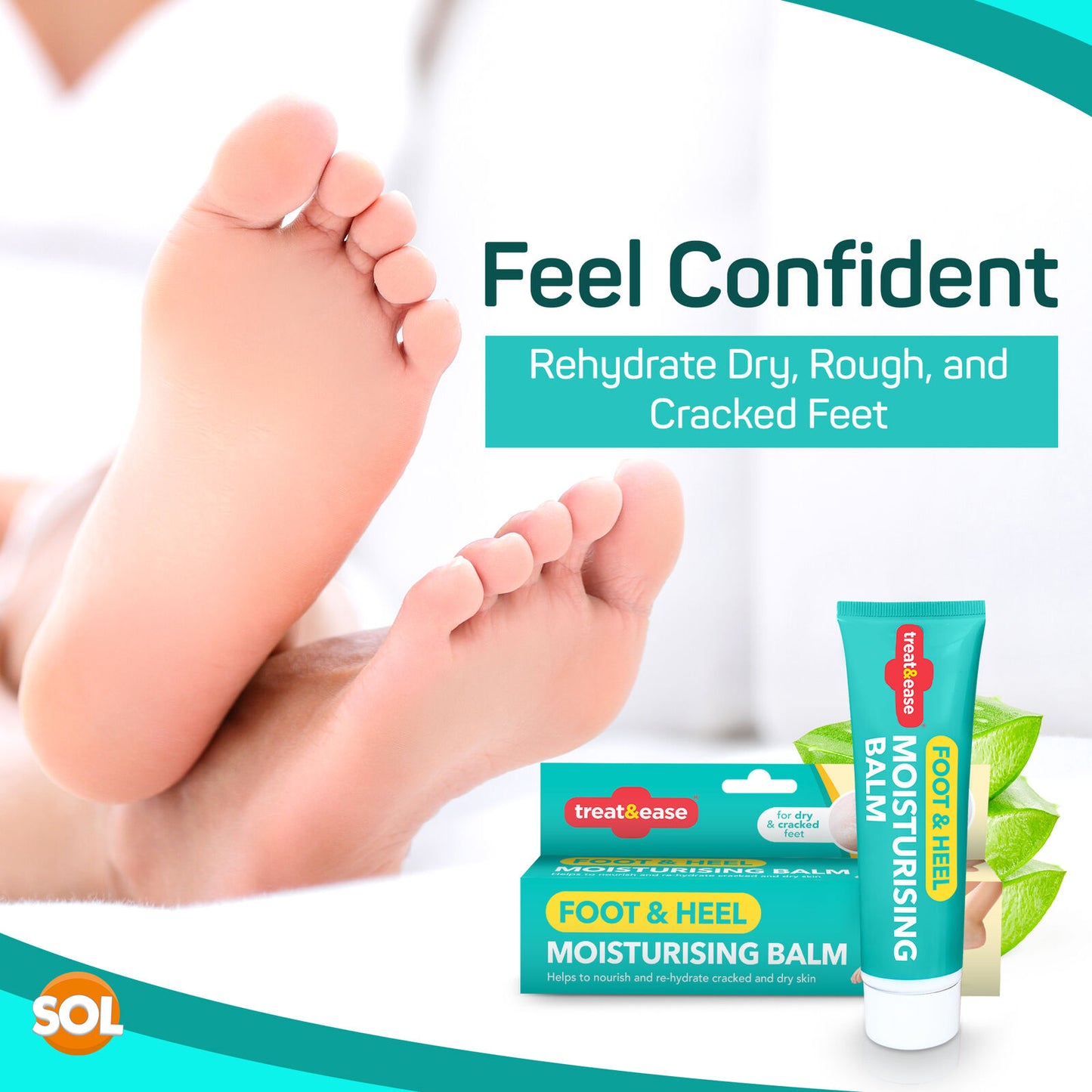 Foot Heel Balm Dry Cracked Skin Repair Cream Soothing | 2 Pack