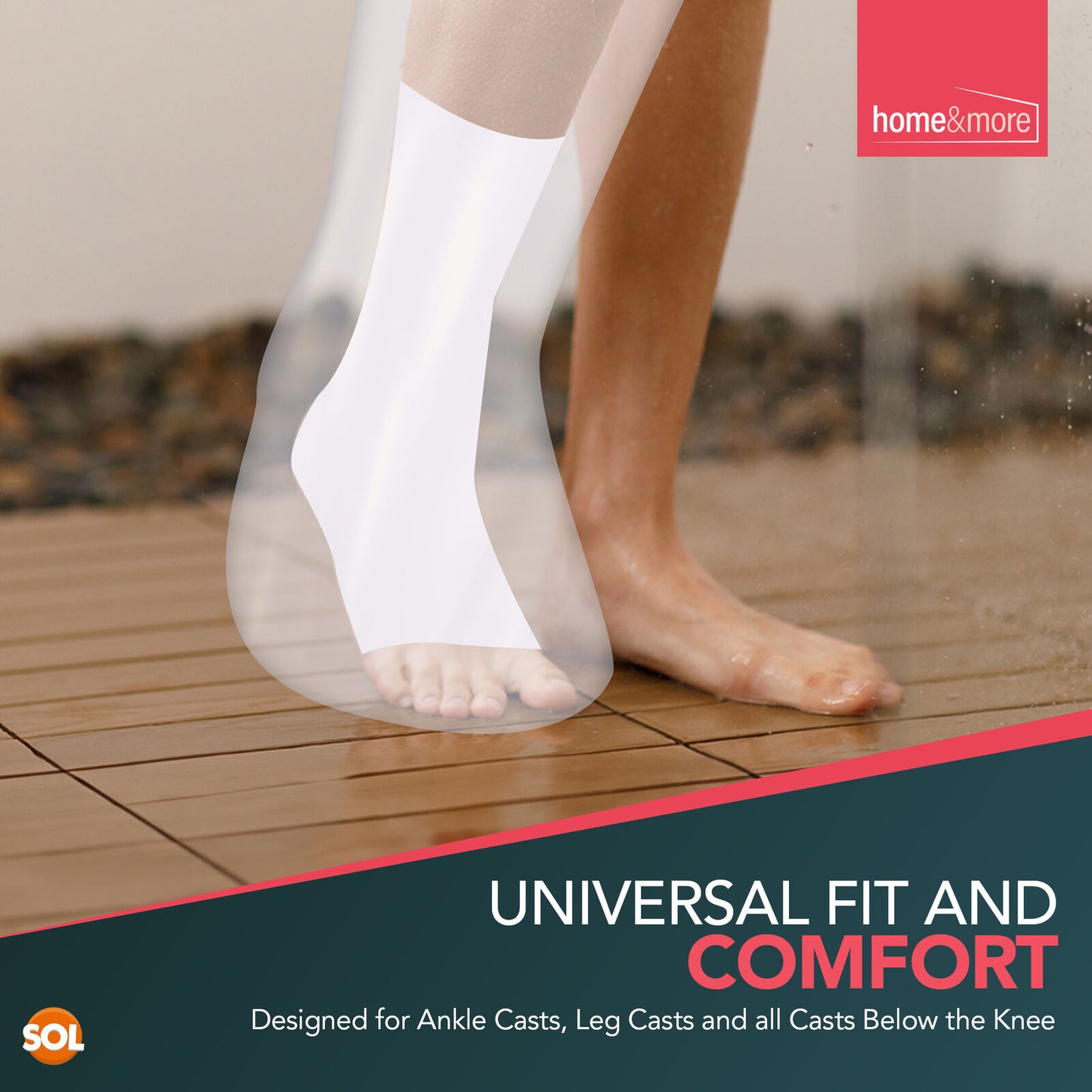 Waterproof Half Leg Cast Cover | Reusable Plaster Foot Protector | 4 Pack