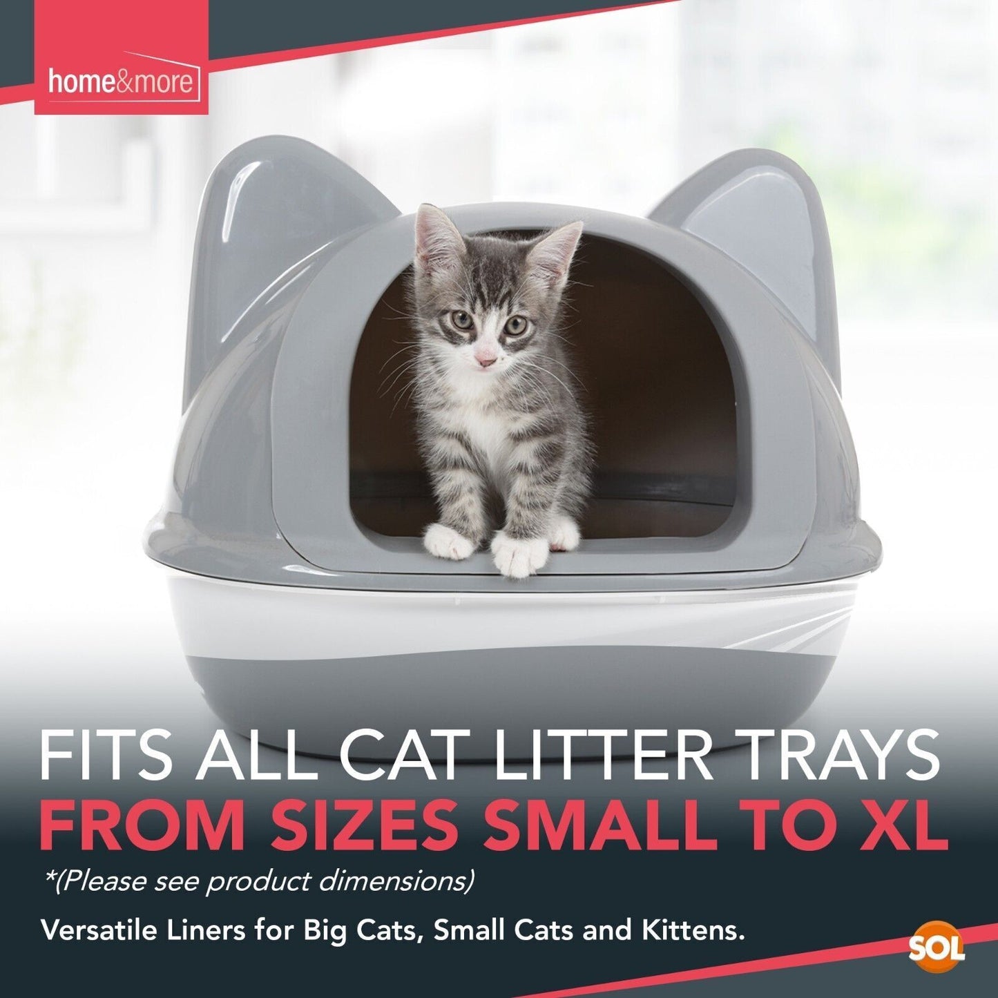Extra Large Cat Litter Tray Liners 56x70cm | Disposable Bags | 10 Pack