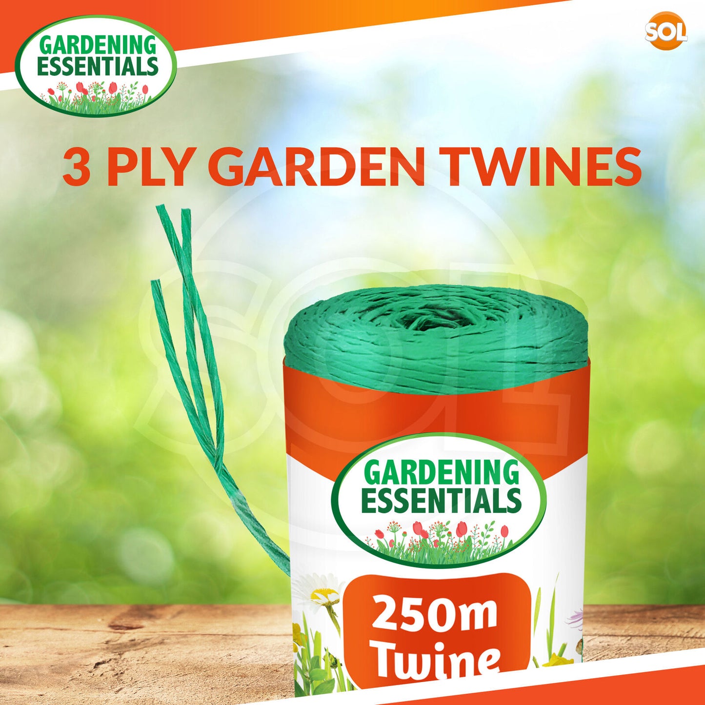 250-750M Green Garden String Twine Heavy Duty Gardening Plant Support Craft