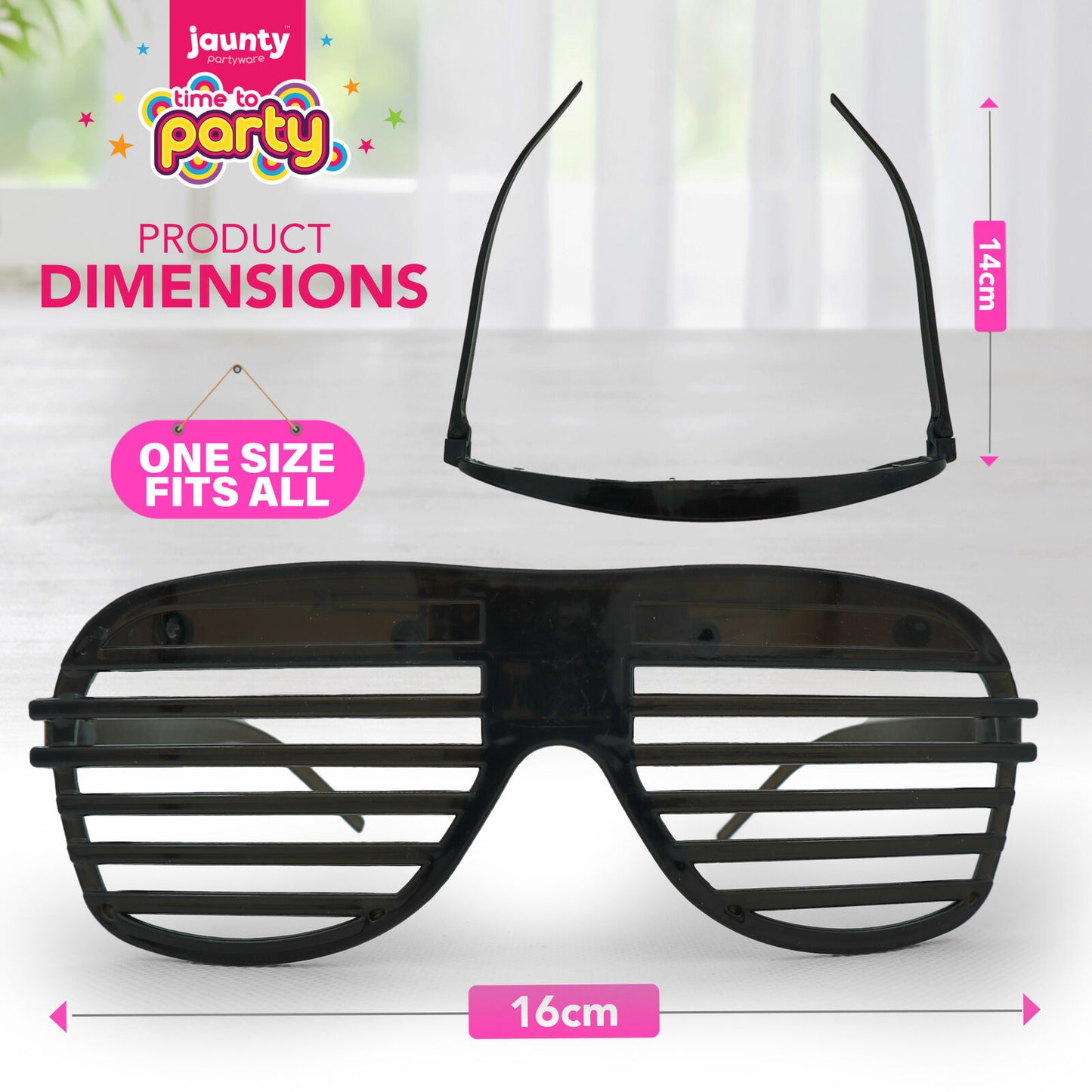 6-24 Flashing Party Glasses | LED Light Up Glow Neon Shutter Shades Disco Rave