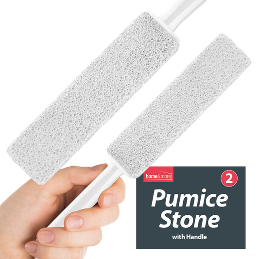 Pumice Stone with Handle | Long Stick for Toilet Cleaning Bowl Brush Cleaner | 2 Pack