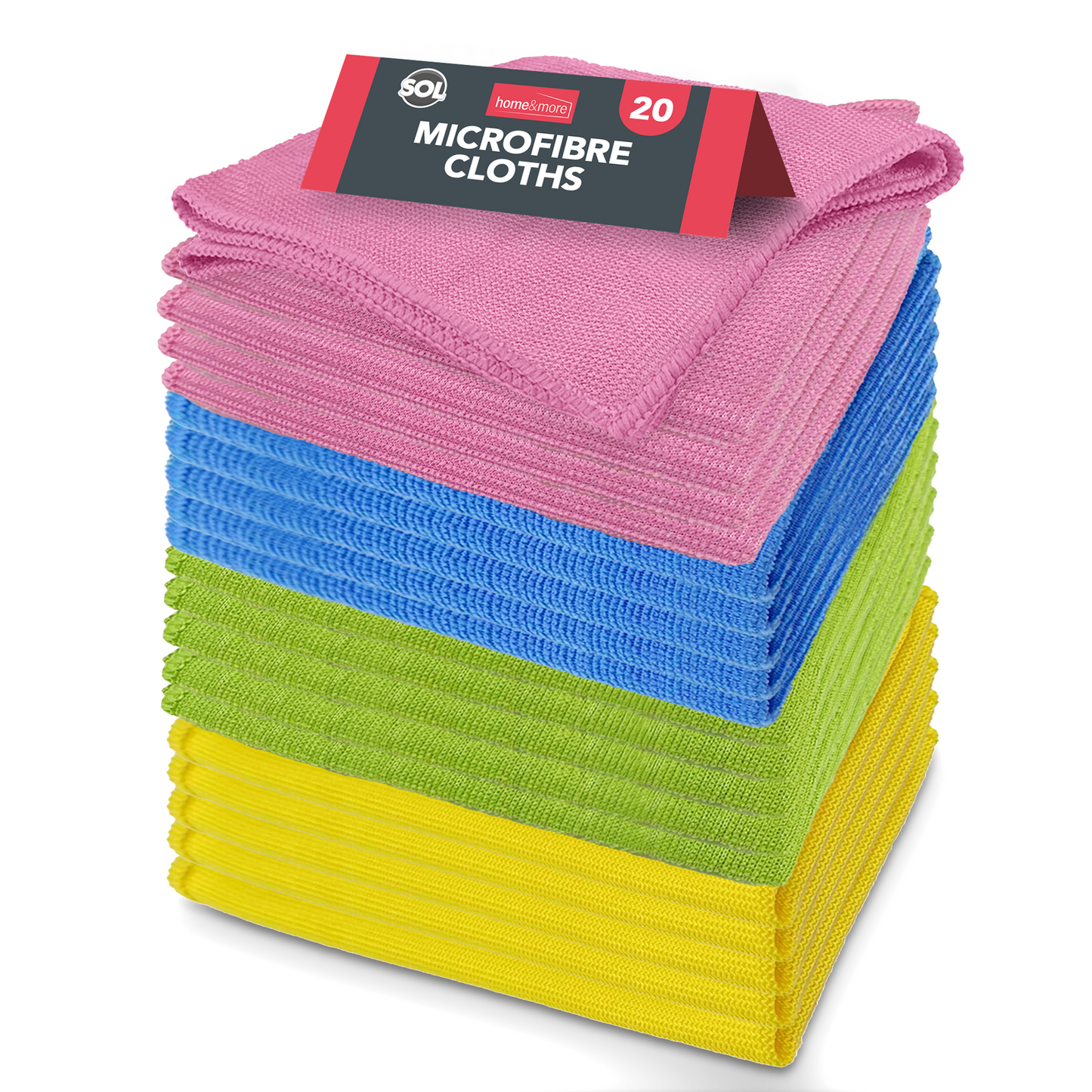 Microfibre Cleaning Cloths | Car Drying & Polishing Towel | 20 Pack