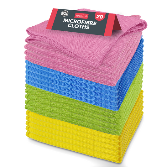 Microfibre Cleaning Cloths | Car Drying & Polishing Towel | 20 Pack
