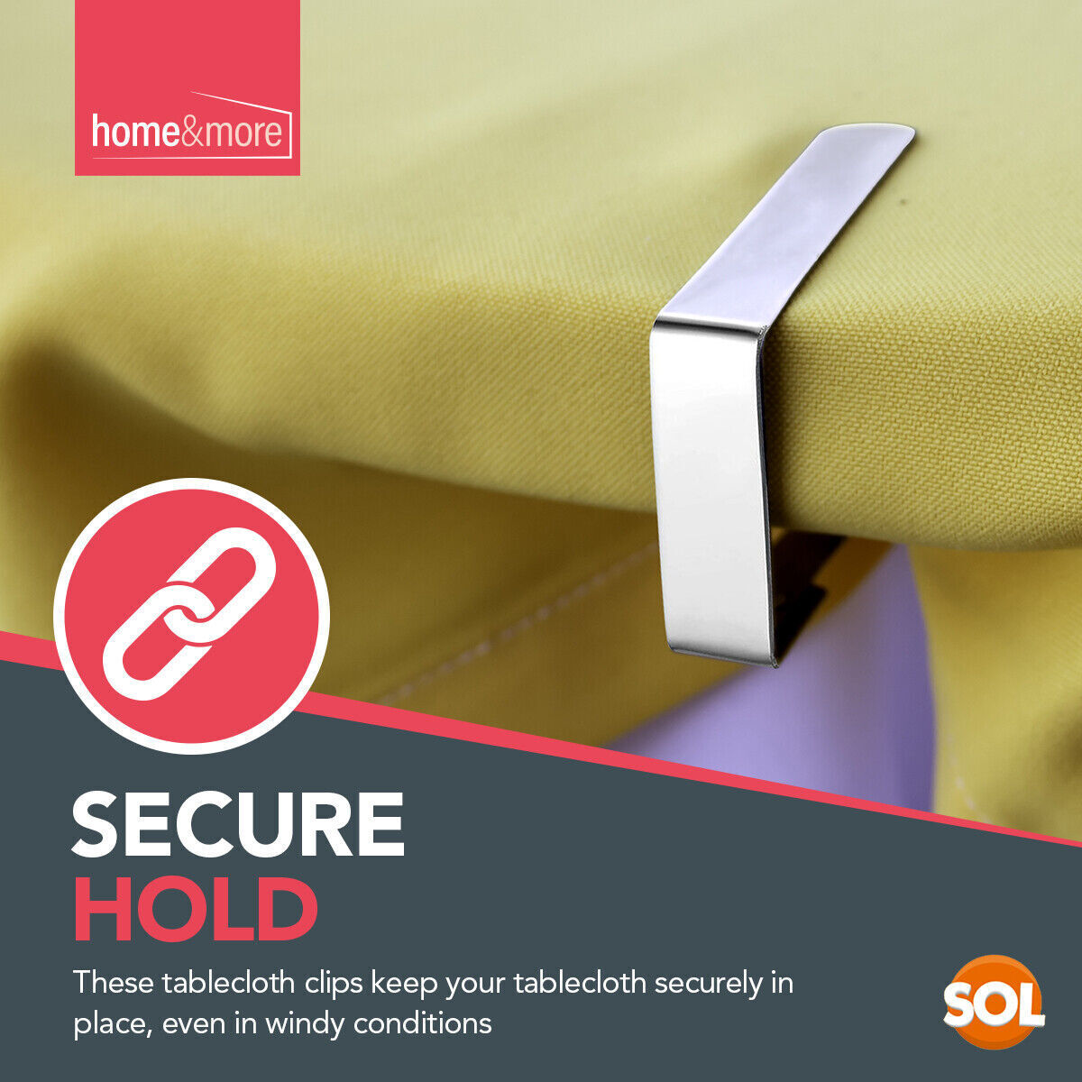 Table Cloth Clips | Metal Stainless Steel Picnic Clamps Pegs | 16 Pack