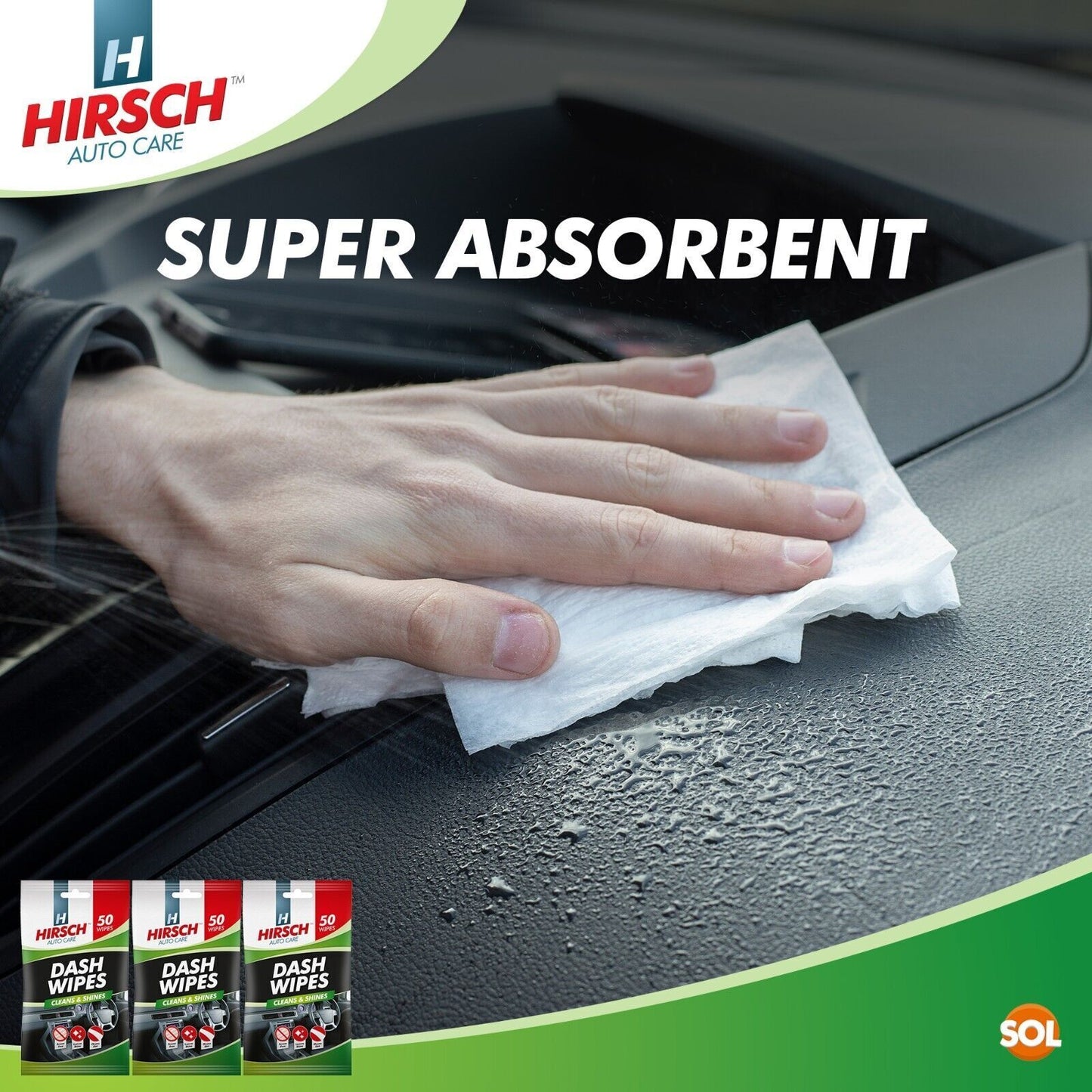 Car Dash Wipes | Gloss Interior Dashboard Cleaner | 300 Pack