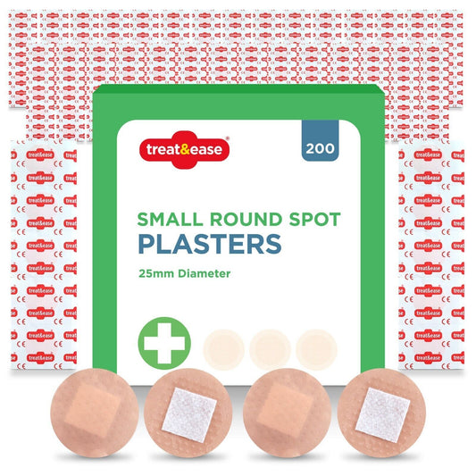 Round Spot Plasters 2.5cm Washproof First Aid | 400 Pack