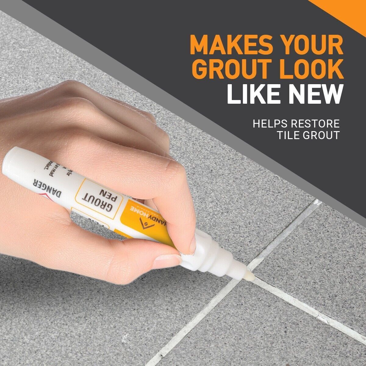 1-6pk White Tile Grout Pen Kitchen Bathroom Waterproof Marker Revives Anti Mould