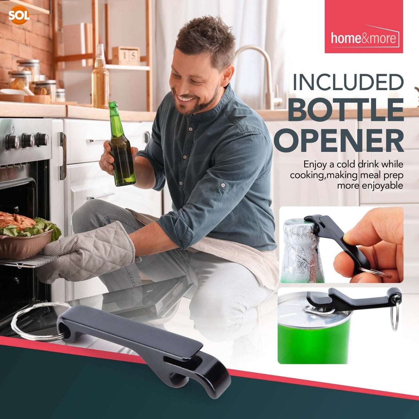 Air Fryer Essential Kit | Meat Thermometer, Liners & Bottle Opener