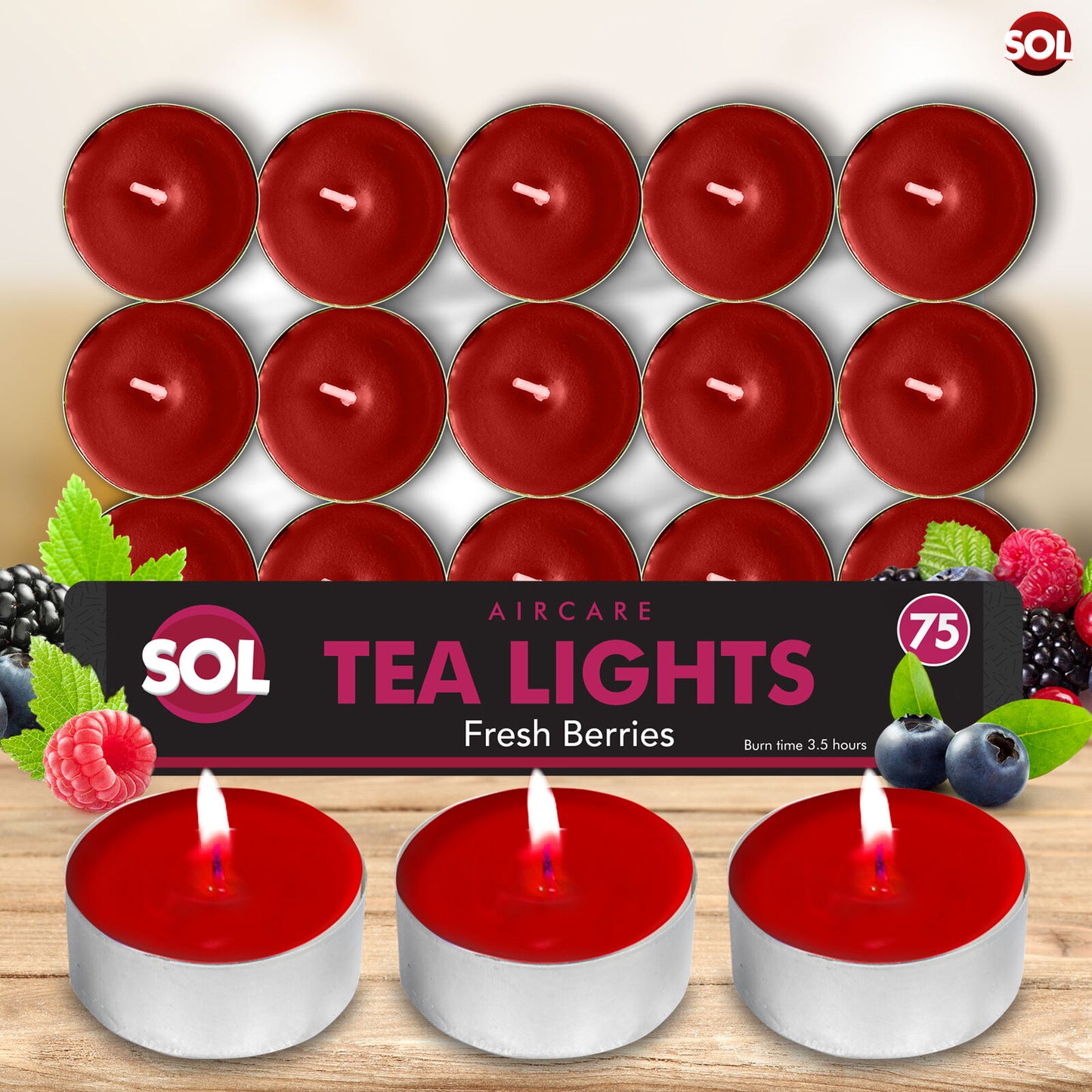 Scented Tea Light Candles | 4 Hour Burn Fragrance | 75 Pack