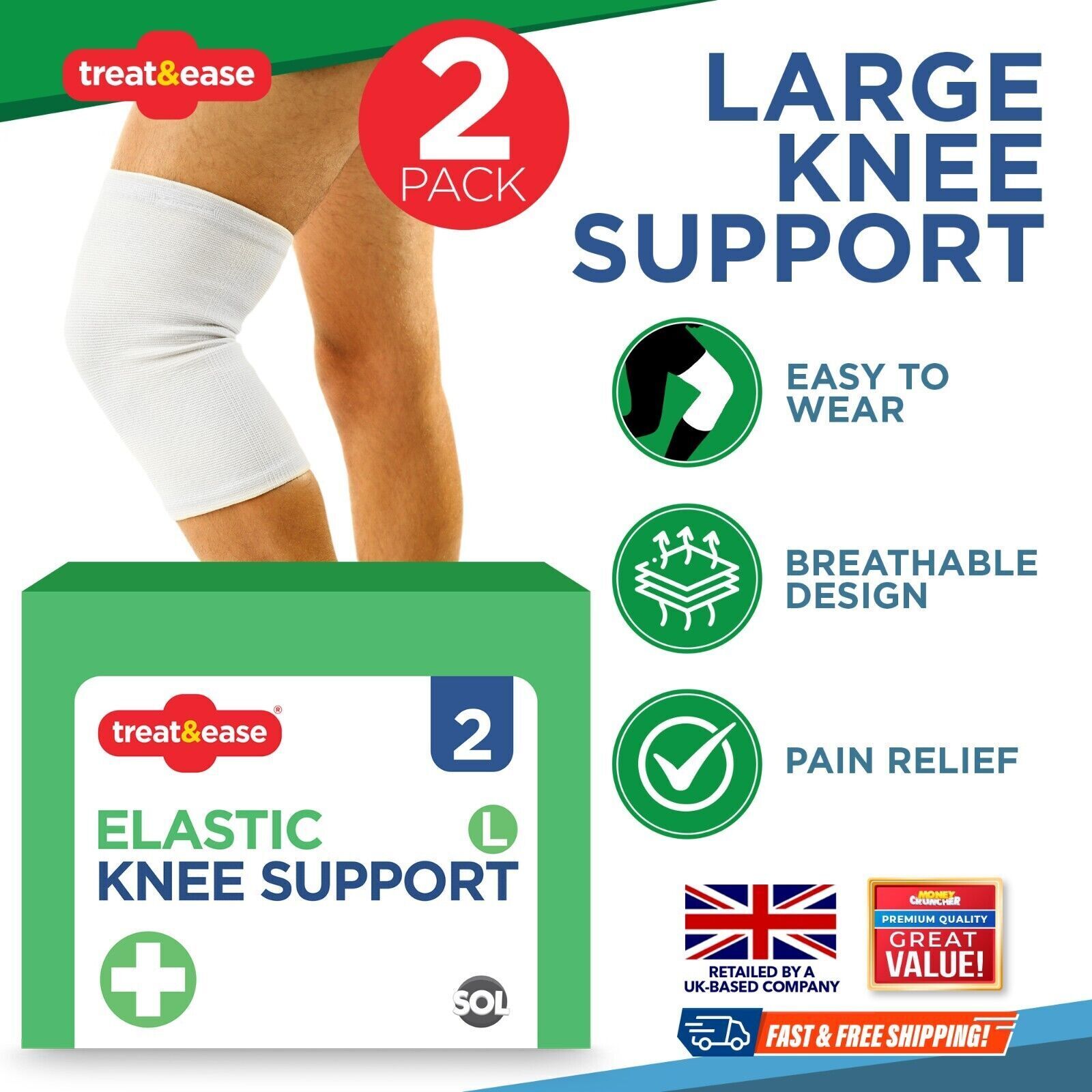 2-4PK Elastic Knee Support Bandage Compression Sleeve Wrap Pair For Pain Relief