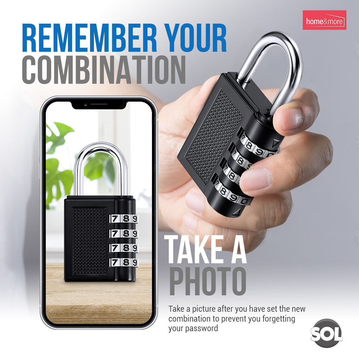 Combination Padlock Heavy Duty Outdoor Gym Travel Locker