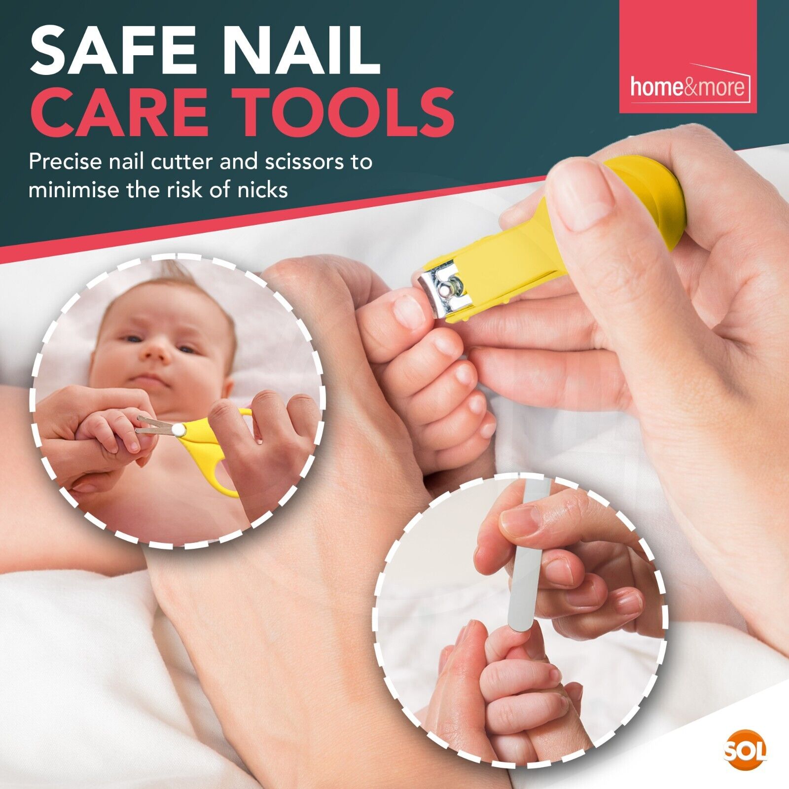 5PC Baby Grooming Set Kit Manicure Healthcare Scissors Nail Clippers File Comb