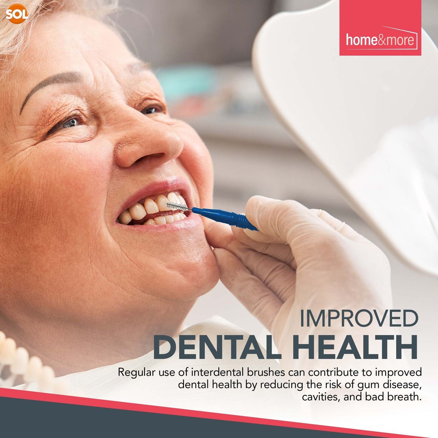 Interdental Brushes Blue & Red | Teeth Cleaning Picks | 180 Pack