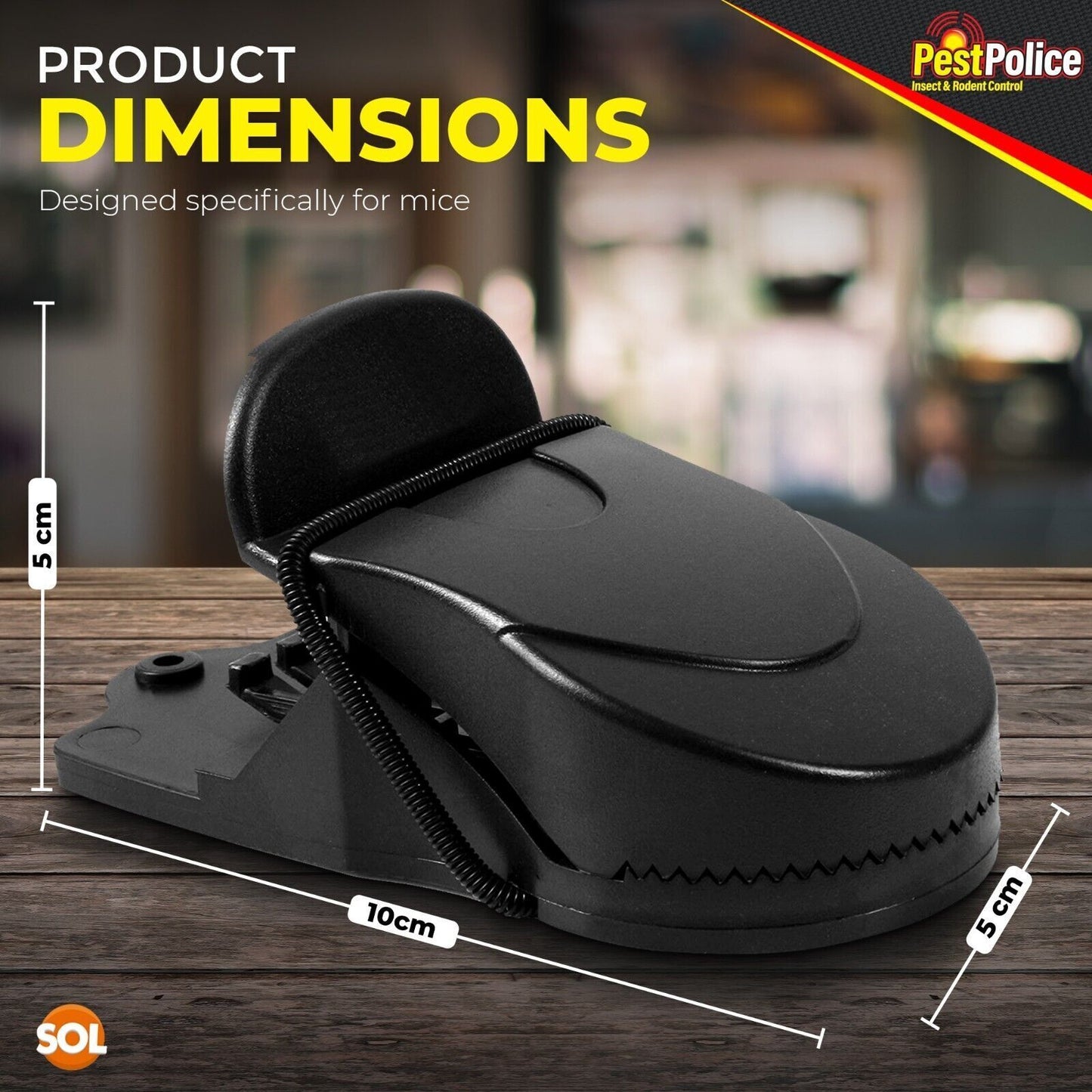 Mouse Traps Heavy Duty Mice Snap Catcher Rodent Reusable | 6 Pack