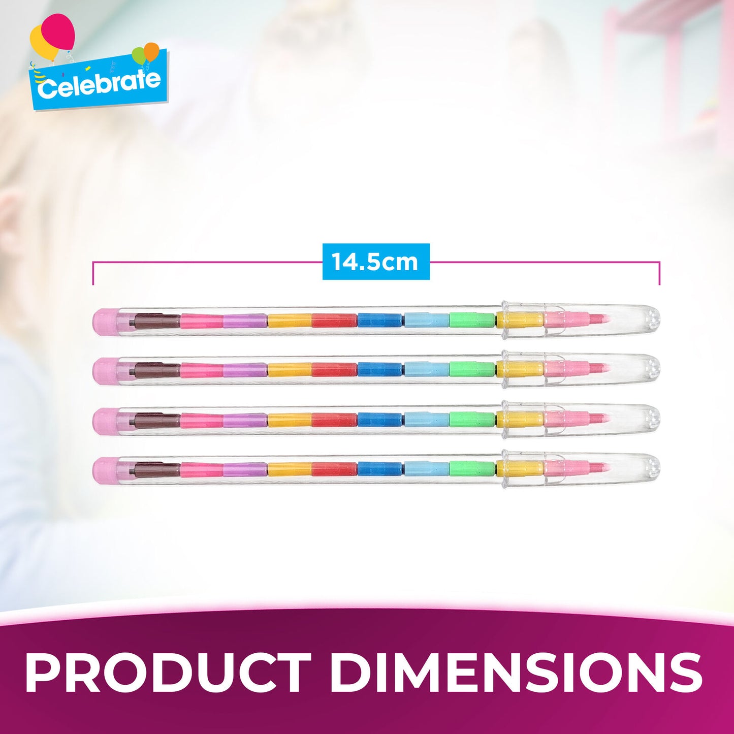 Swap Point Crayons | Stacker Swop Pencils Kids Party Favours | 12 Pack