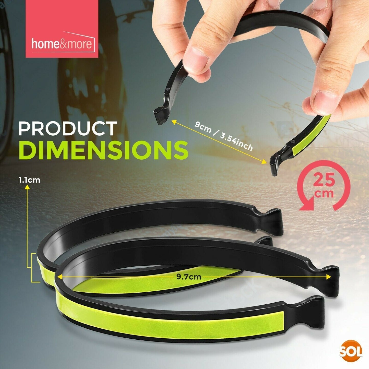 Cycle Clips Reflective Bands | Bike Trouser Strap 4 Pack