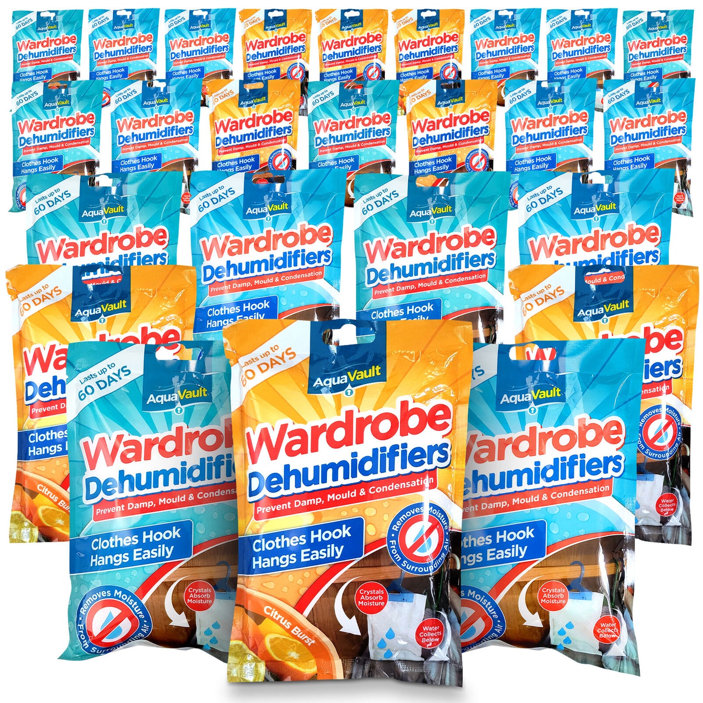 Hanging Wardrobe Dehumidifier Bags | Moisture & Mould Absorber