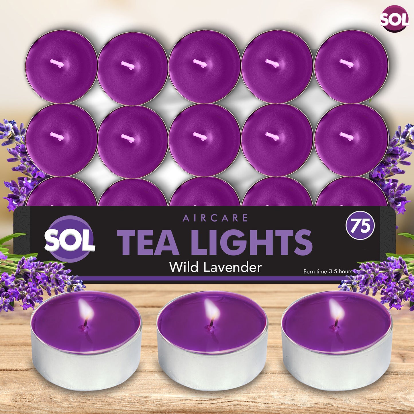 Scented Tea Light Candles | 4 Hour Burn Fragrance | 75 Pack