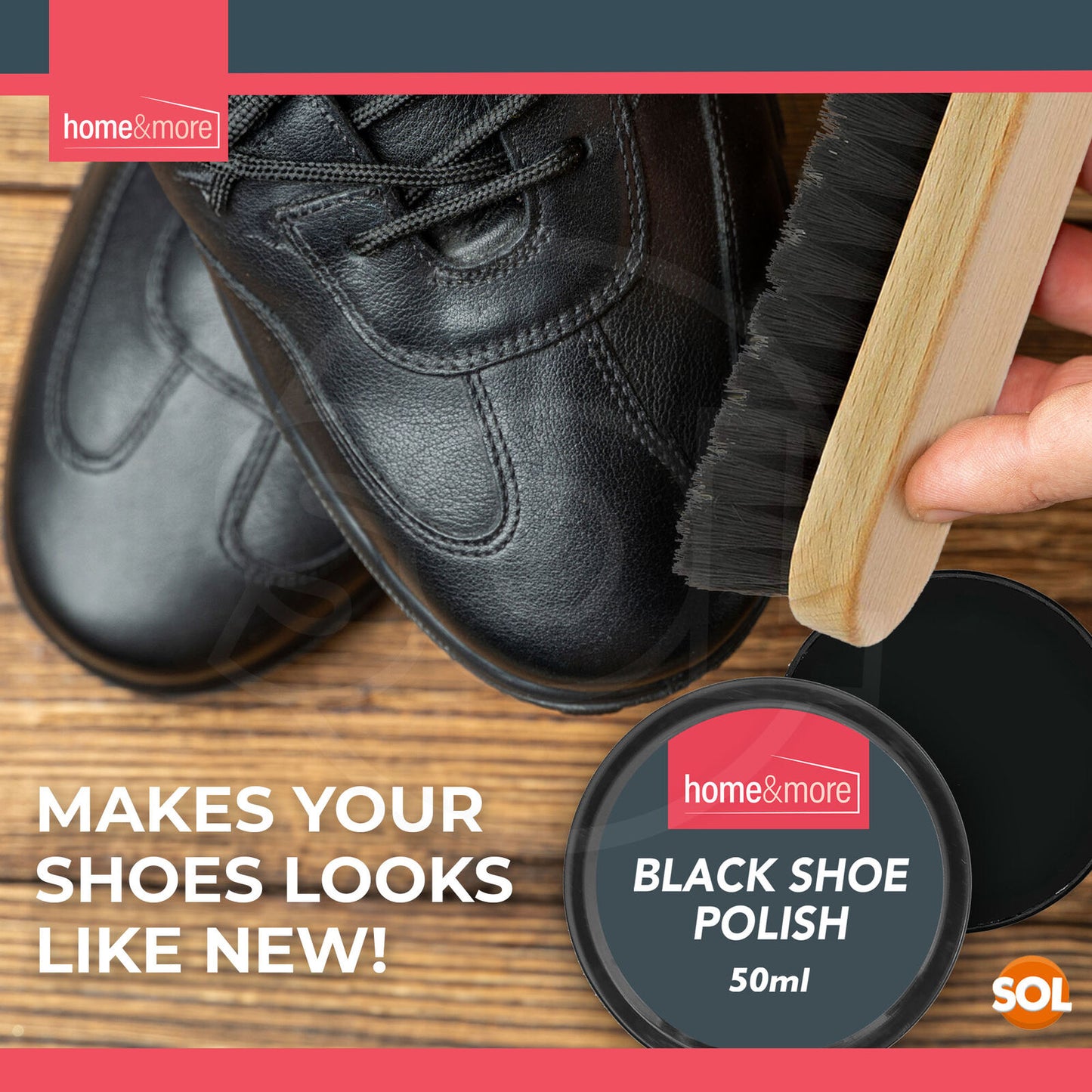 Shoe Brush Set | Leather Shoe Polish Brushes for Black & Brown Shoes | 2 Pack