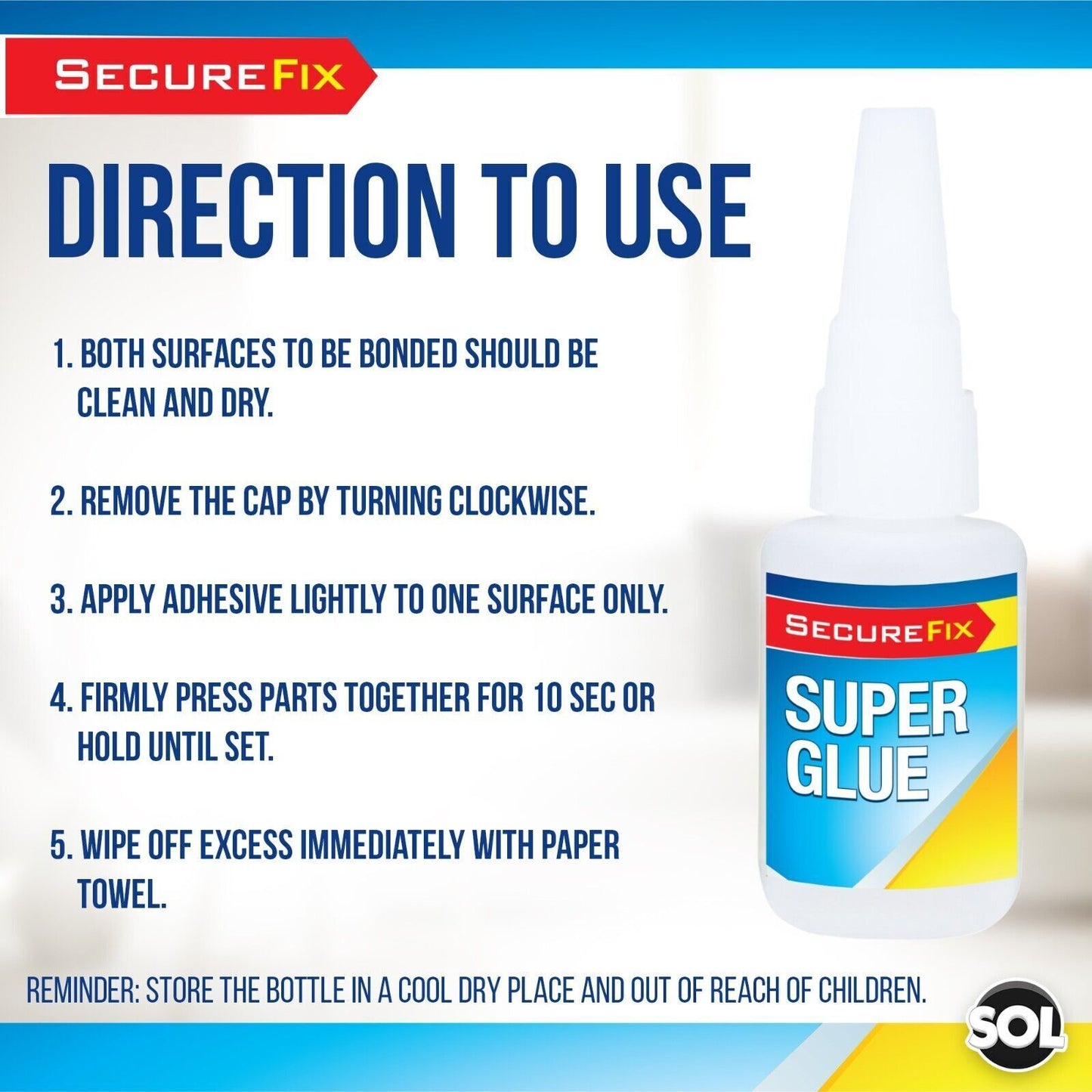 Super Glue Extra Strong Bond 20g | Premium Adhesive Plastic Rubber Leather Wood
