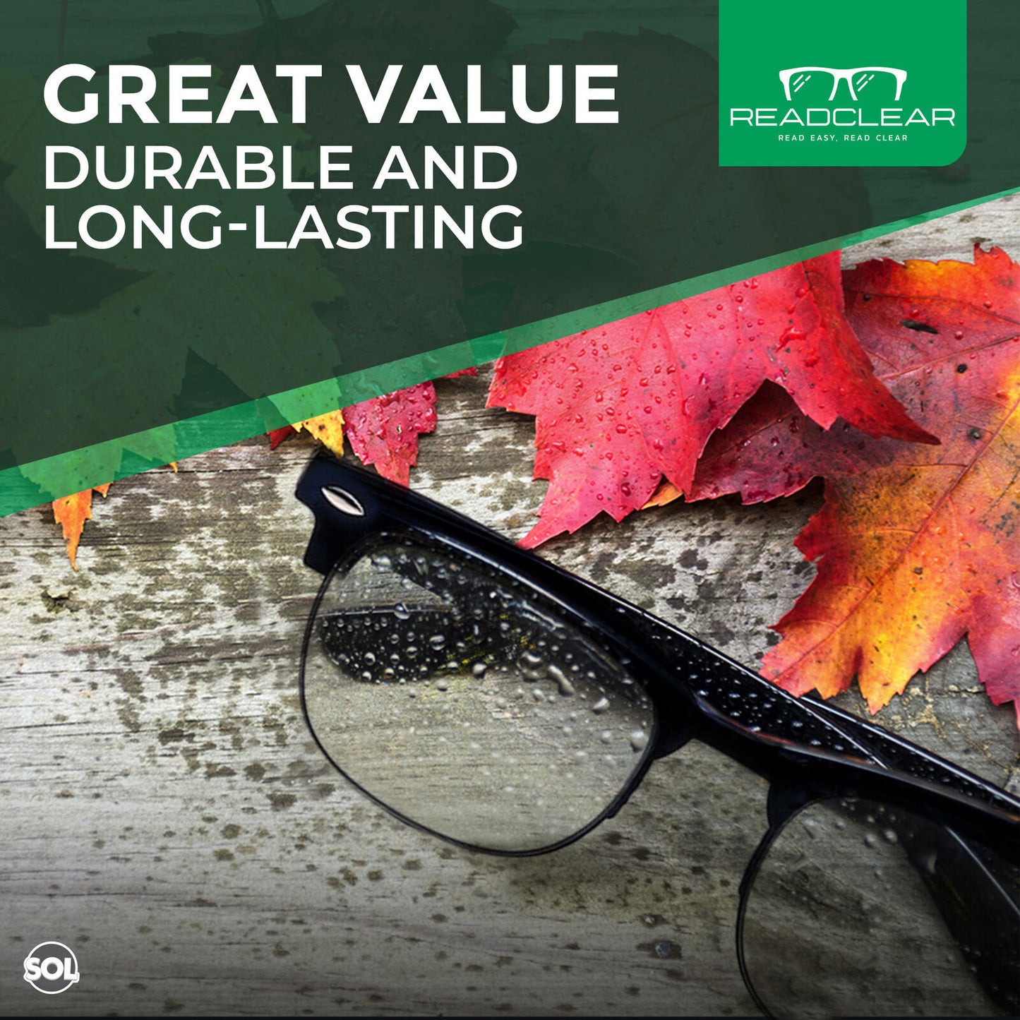 Thin Reading Glasses +1 to +3.5 | Unisex with Case & Cloth