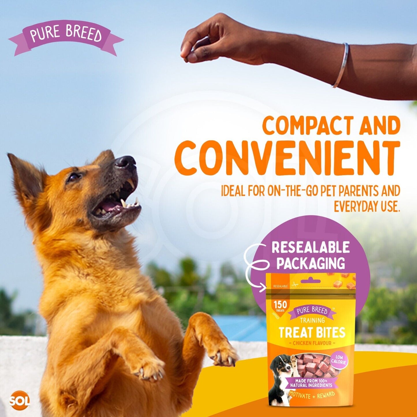 Chicken Bites Dog Training Treats Duck & Beef | 100g