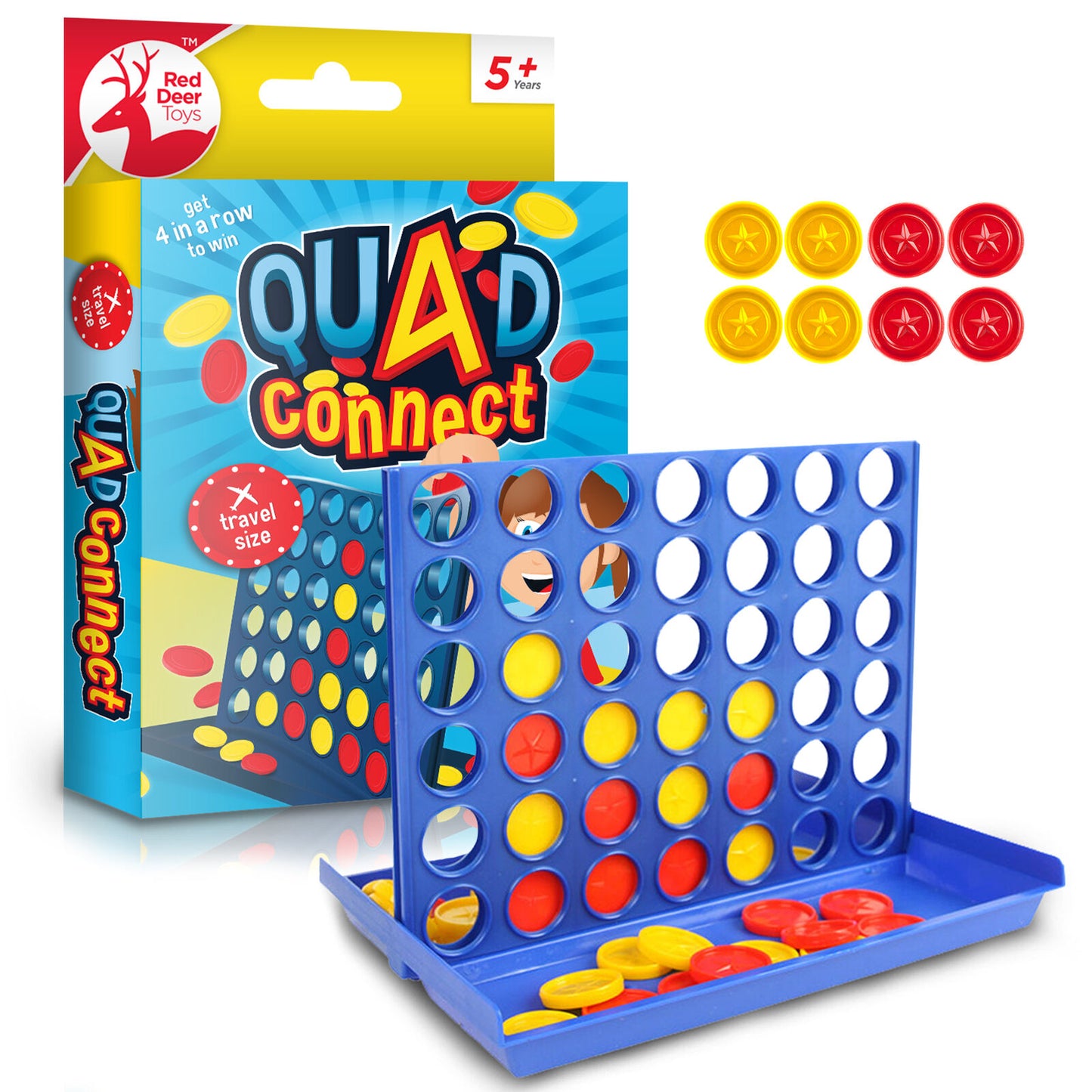 Four in a Row Game | Travel Board Game for Kids & Family Fun