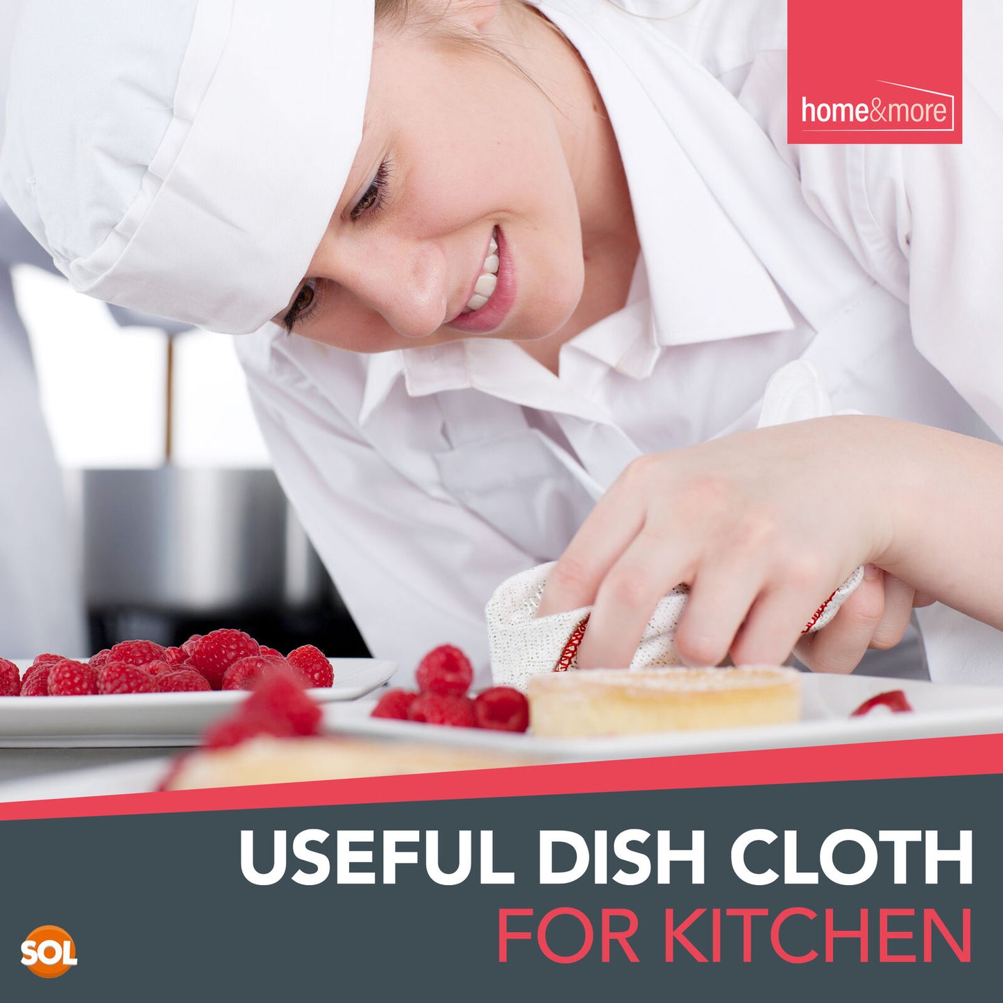 White Cotton Dish Cloths | Absorbent Cleaning Towels | 10 Pack