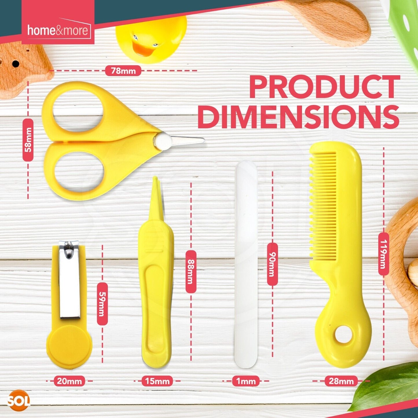 5PC Baby Grooming Set Kit Manicure Healthcare Scissors Nail Clippers File Comb