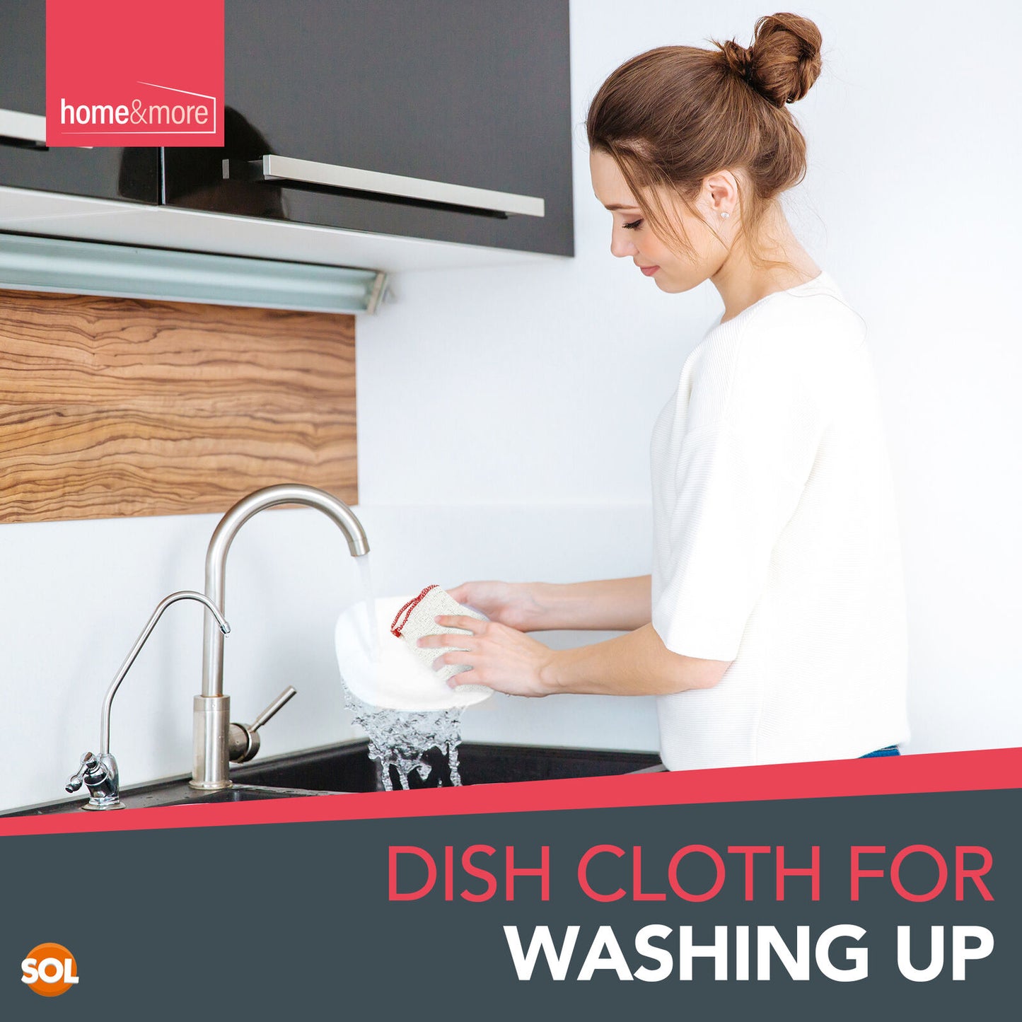 White Cotton Dish Cloths | Absorbent Cleaning Towels | 10 Pack