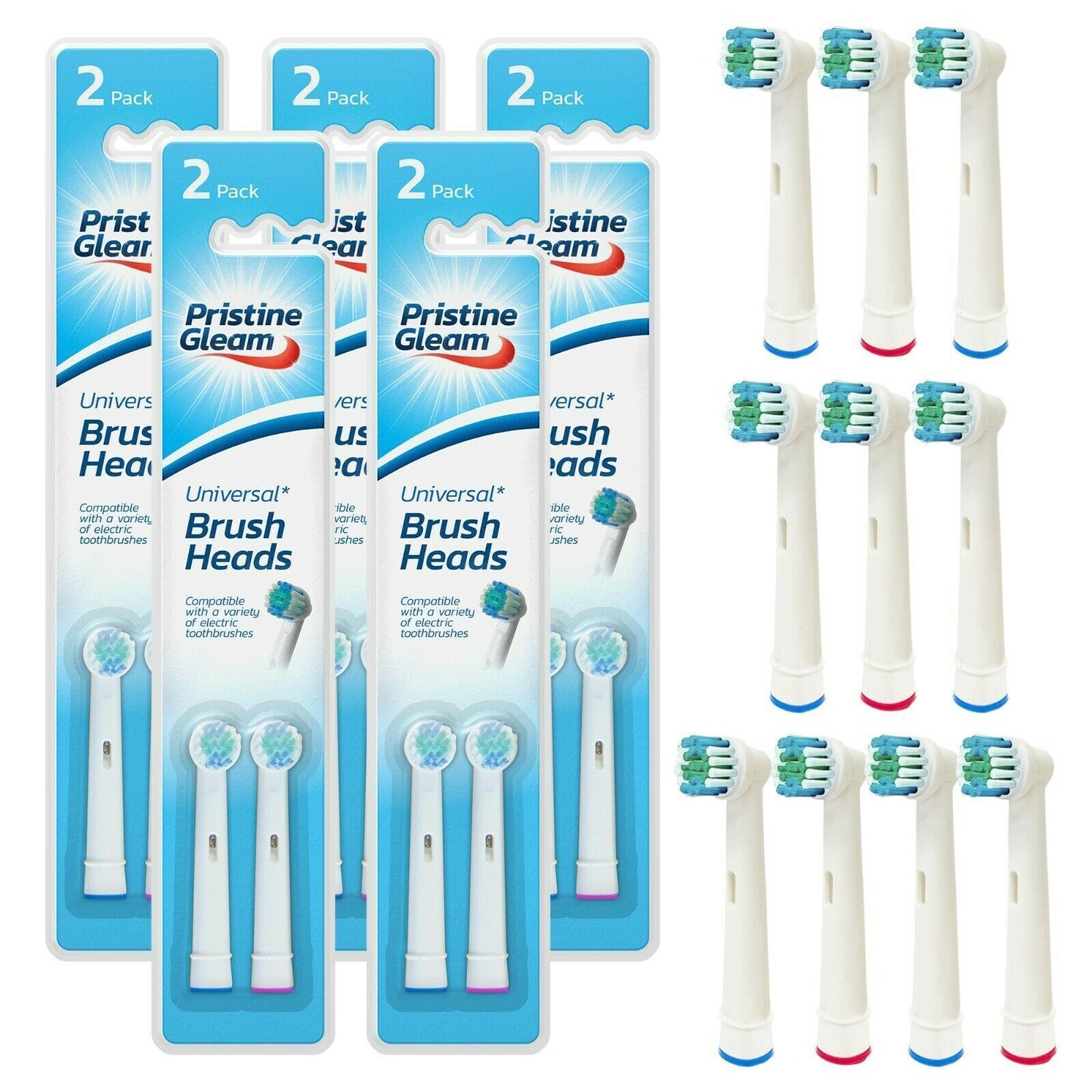 2-16pk Replacement Electric Toothbrush Heads Compatible with Oral B Braun Brush