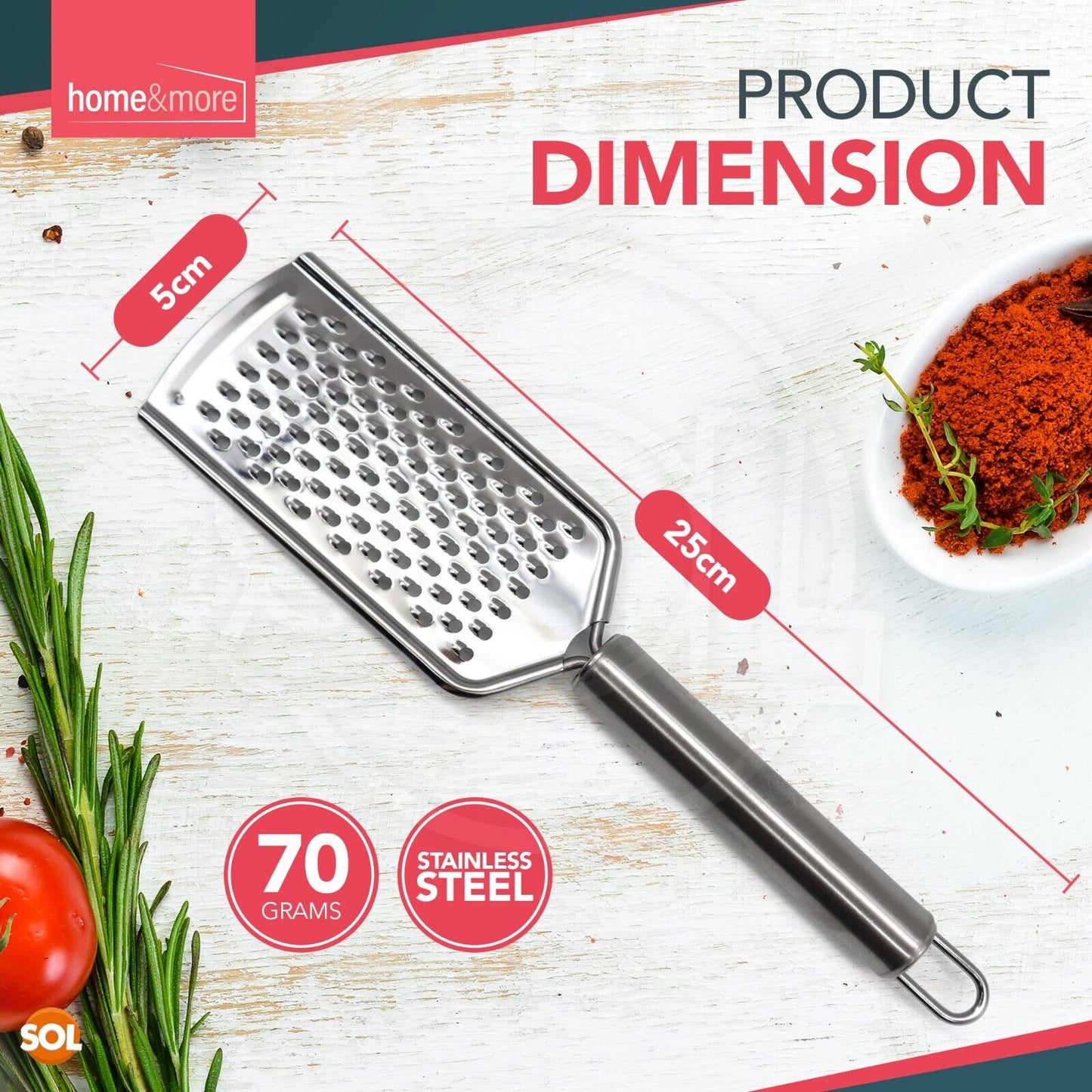 Hand Held Cheese Grater Stainless Steel Zester Slicer