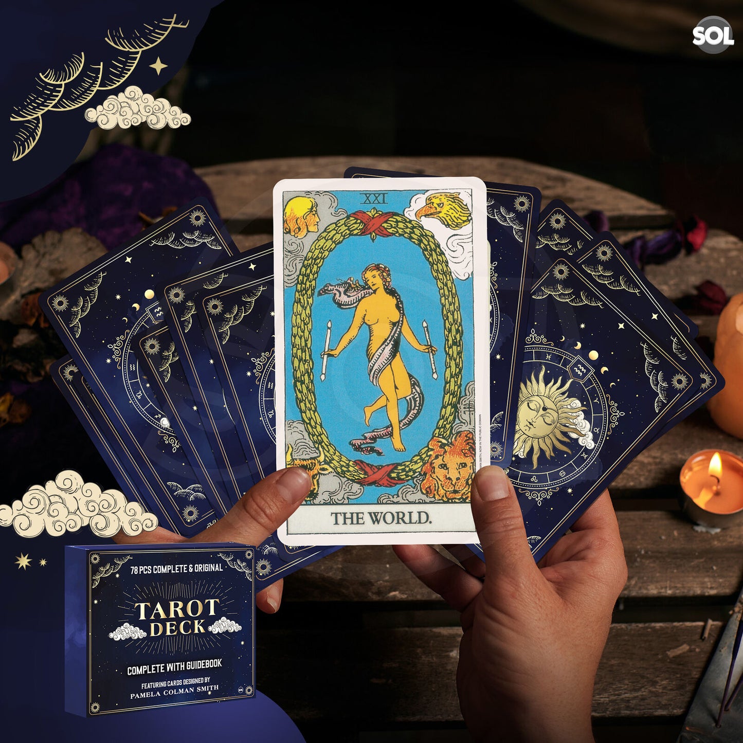 Tarot Cards Deck Set | Beginners Guide Book Party Game | 78 Cards