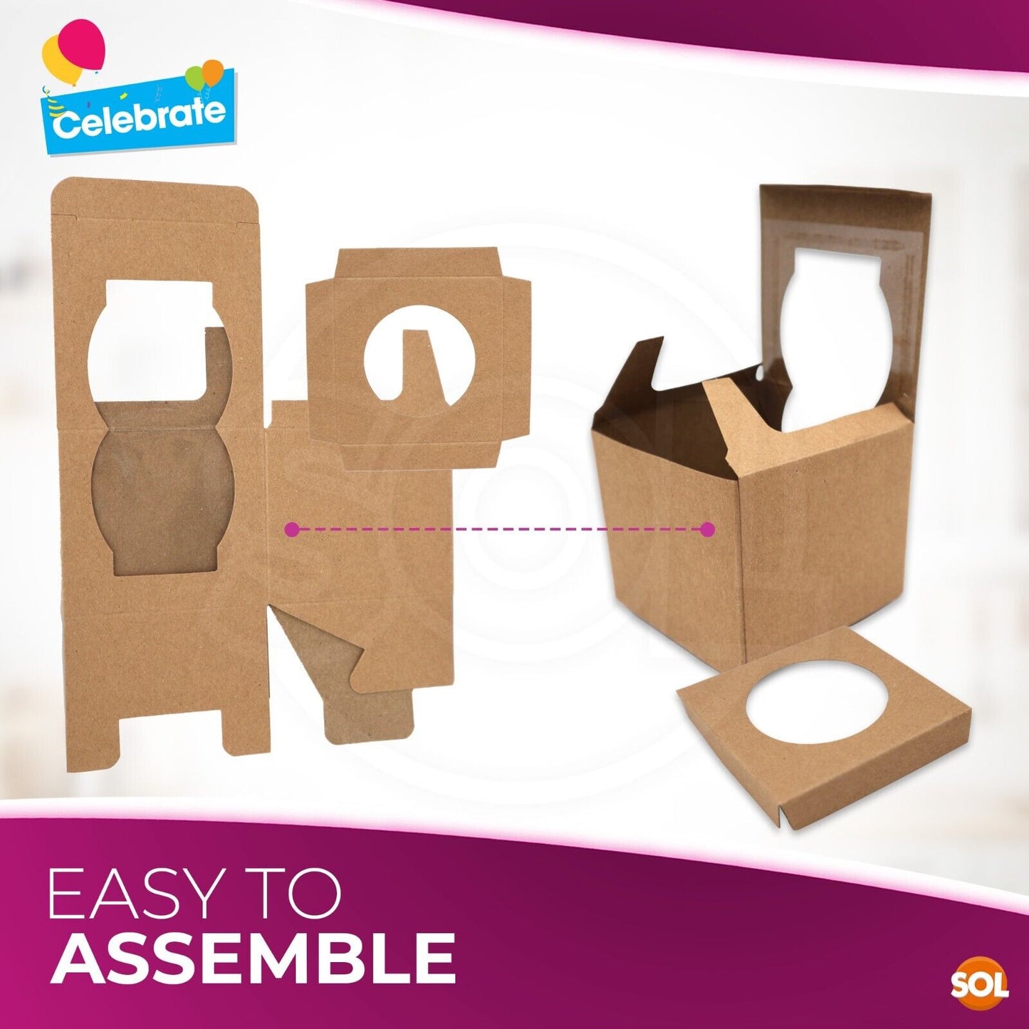 Cupcake Boxes Single Kraft | Window & Inner Tray | 12 Pack