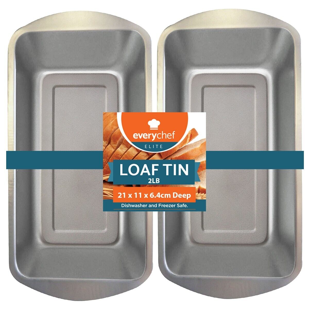 2-4 2lb Loaf Tin Set | 21 x 11 x 6.4 CM Bread Baking Cake Pan Oven Tray Bakeware