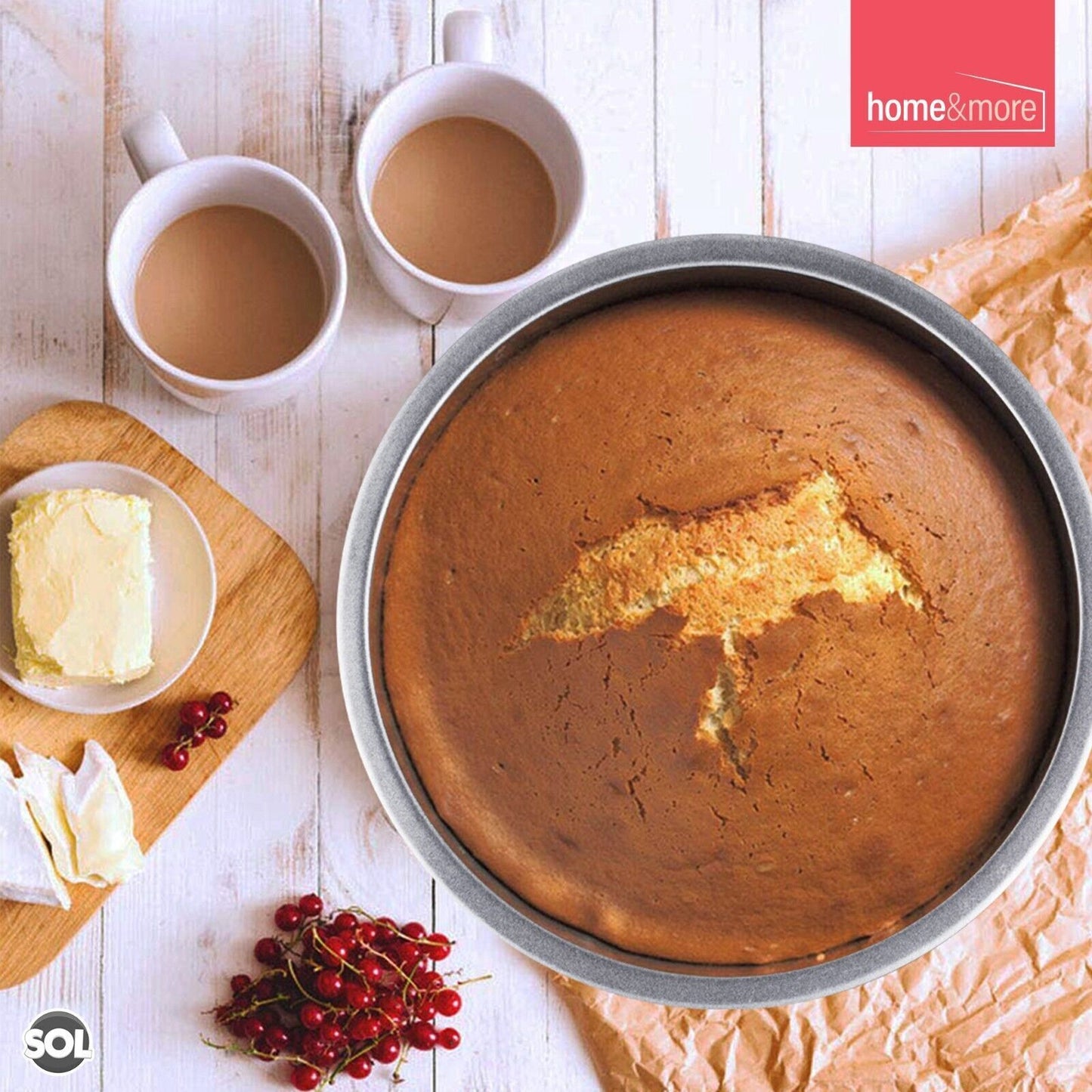 4 Round 8 Inch Cake Tin 20cm | 3.5cm Deep Base Baking Pan Tray Victoria Sandwich
