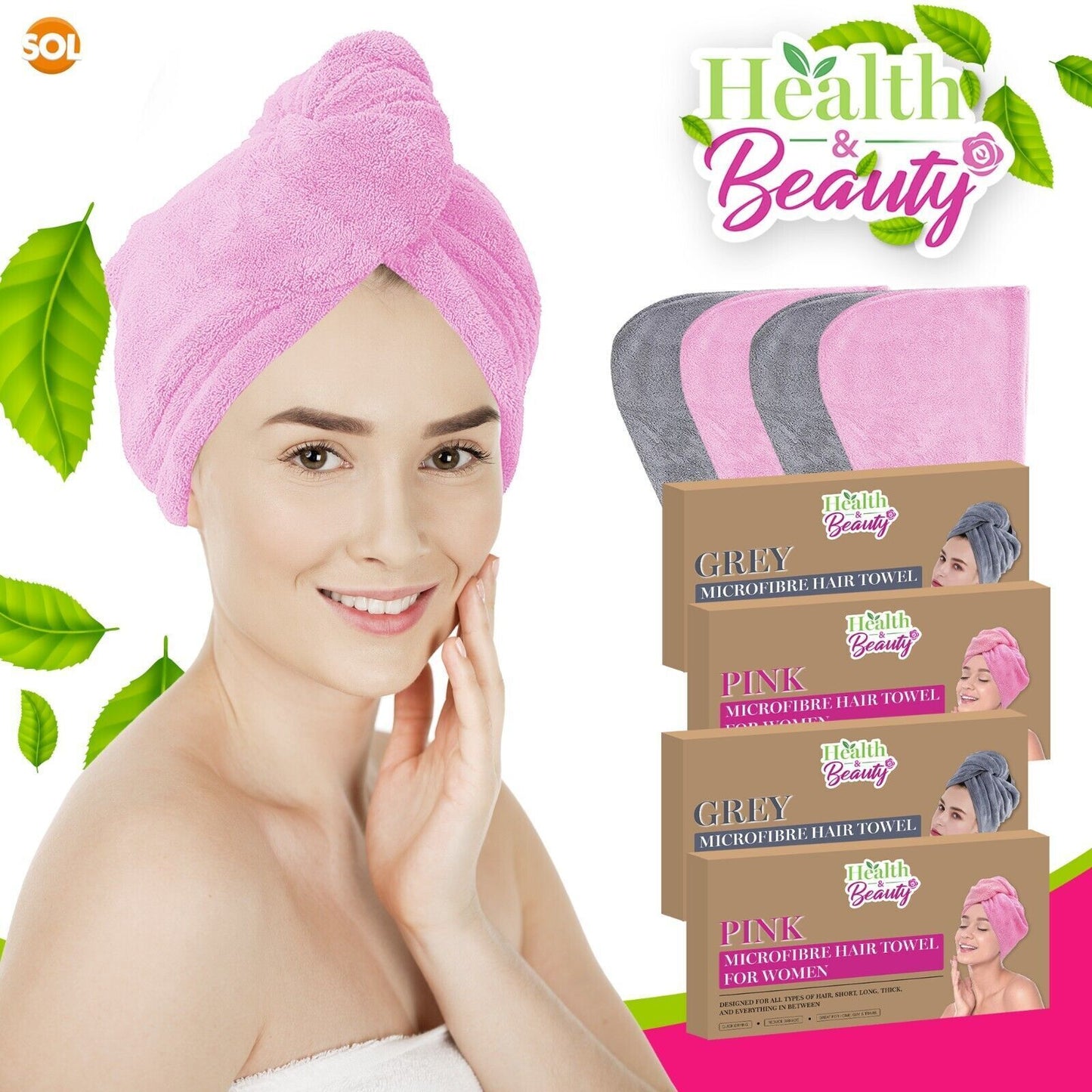 Hair Turban Towel | Microfibre Head Wrap Quick Dry