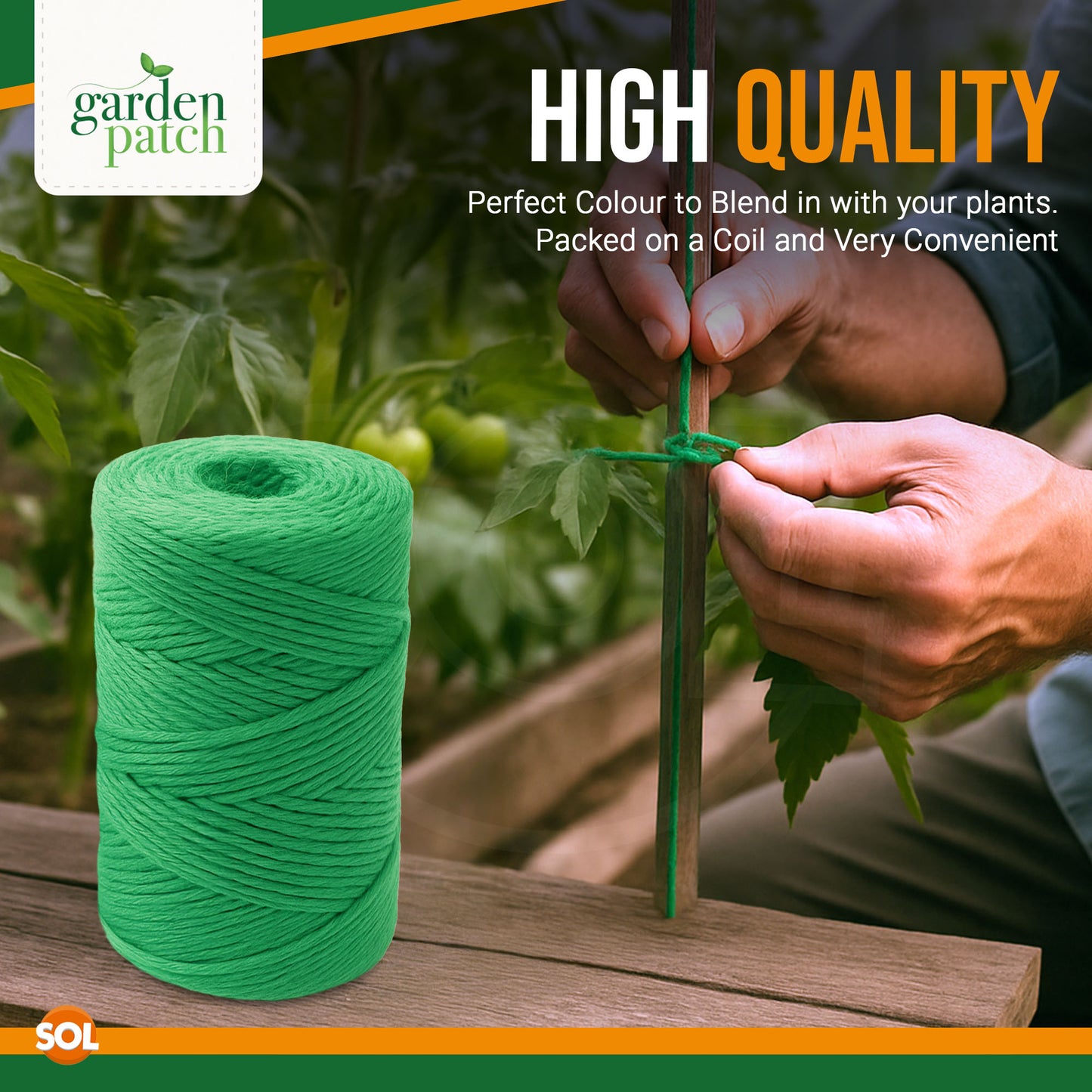 200-600M Green Garden String Twine Heavy Duty Gardening Plant Support Craft